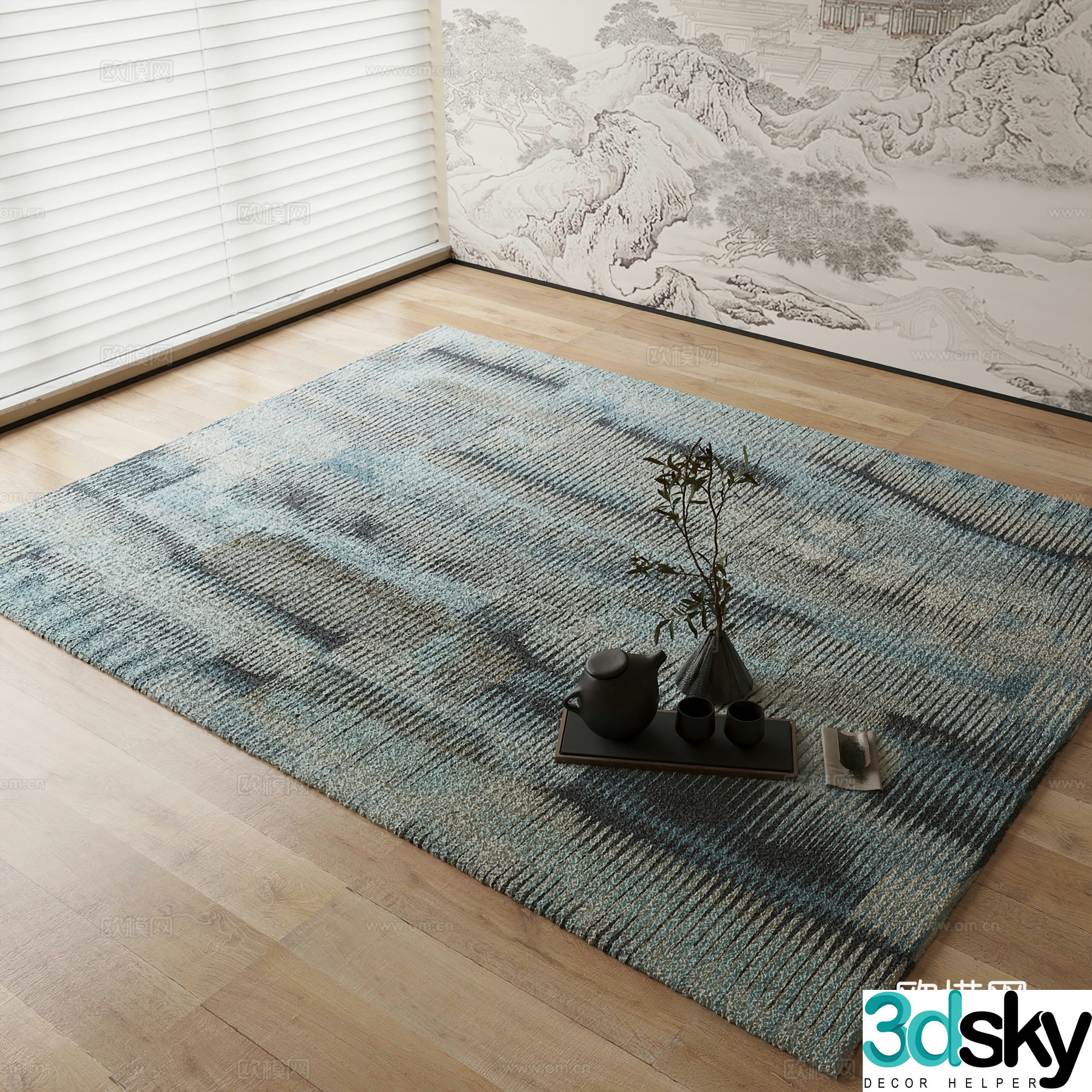 New Chinese carpet 3D model