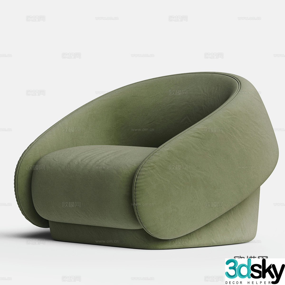 New Chinese style leisure chair sofa chair 3d model