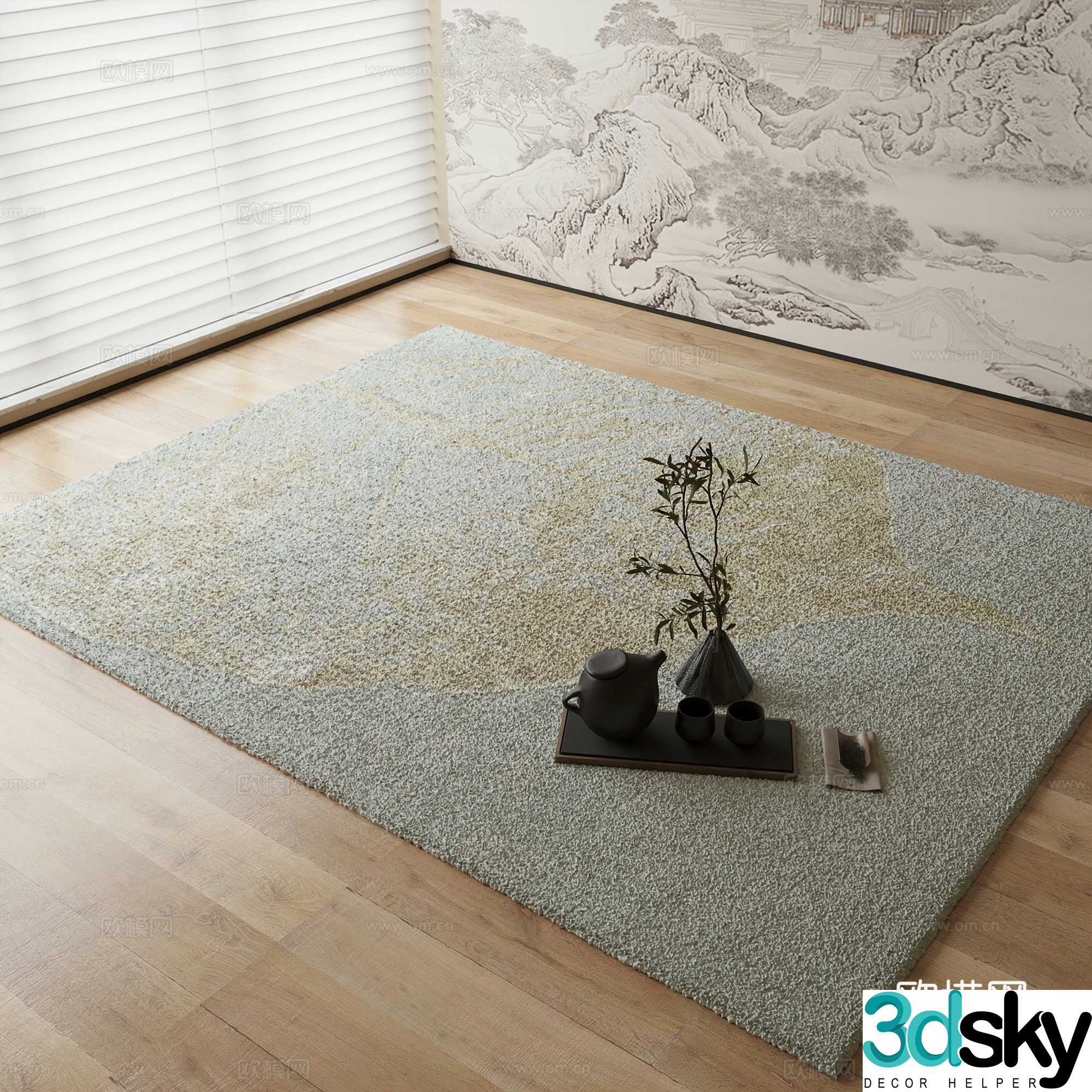 New Chinese carpet 3D model