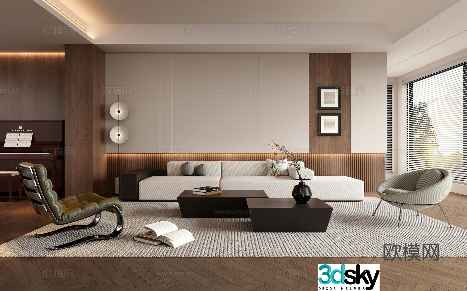 Modern living room 3d model