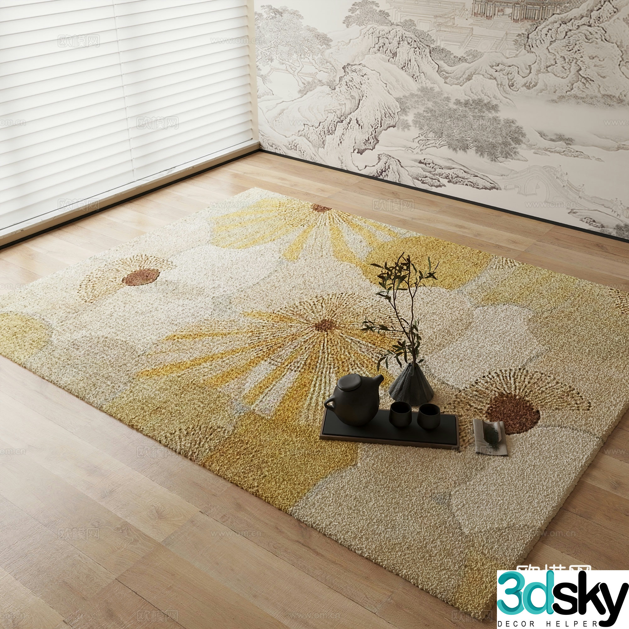New Chinese carpet 3D model