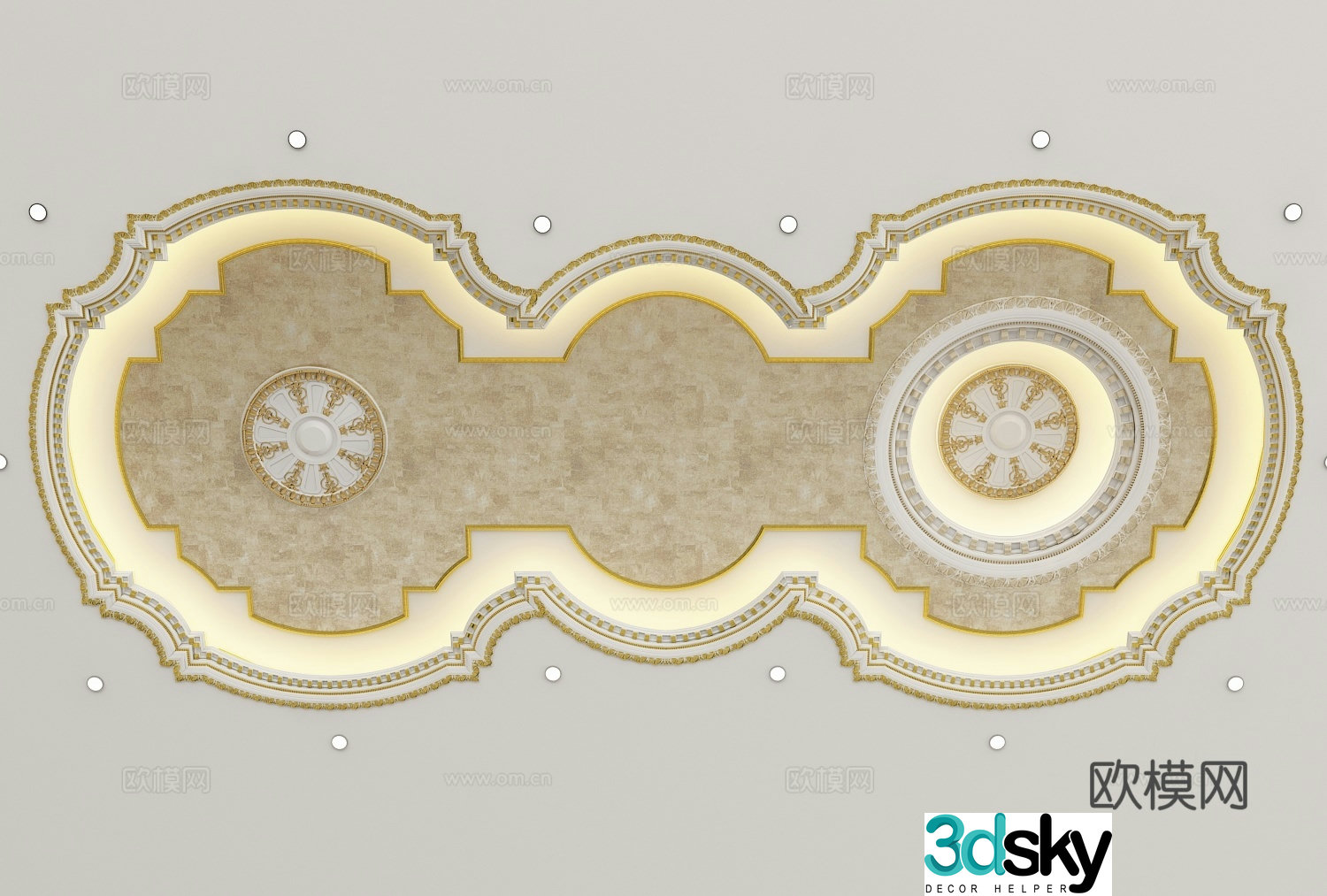 French ceiling 3d model