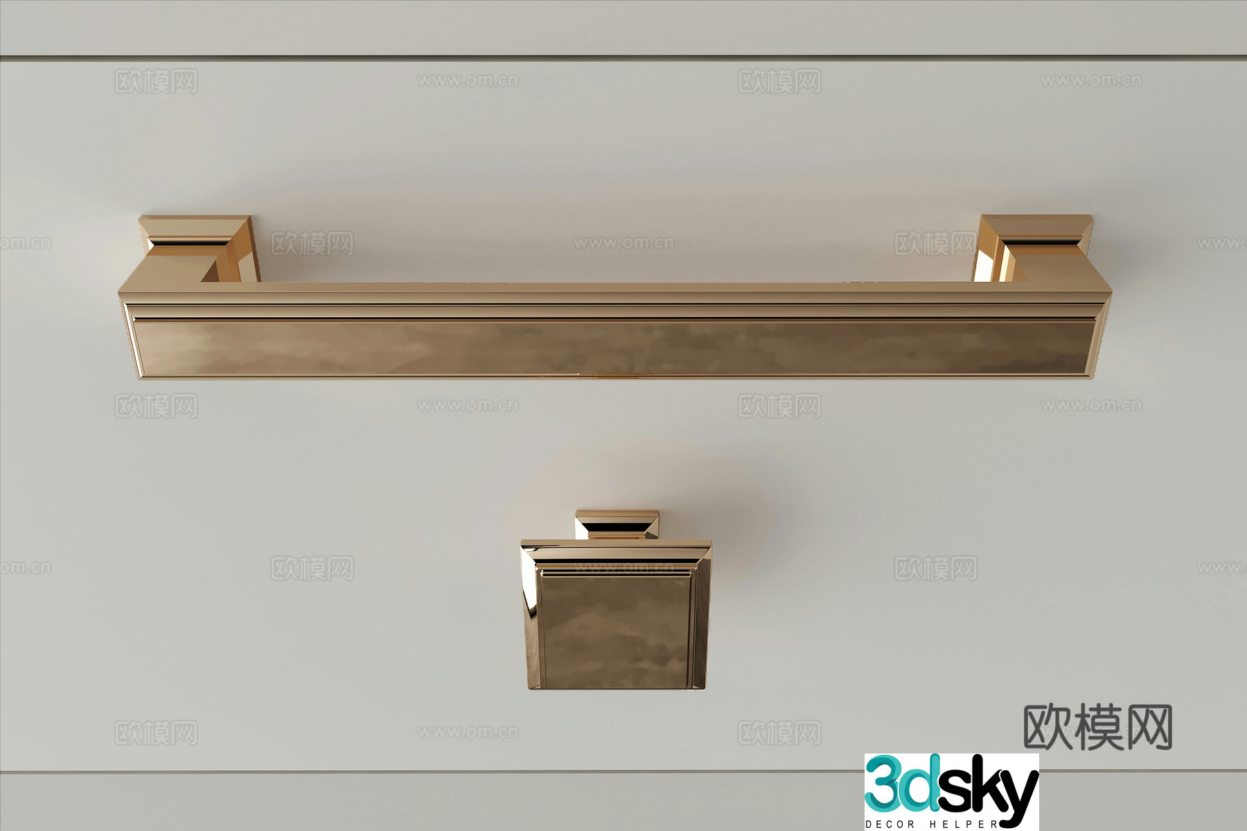 Cabinet door handle 3D model