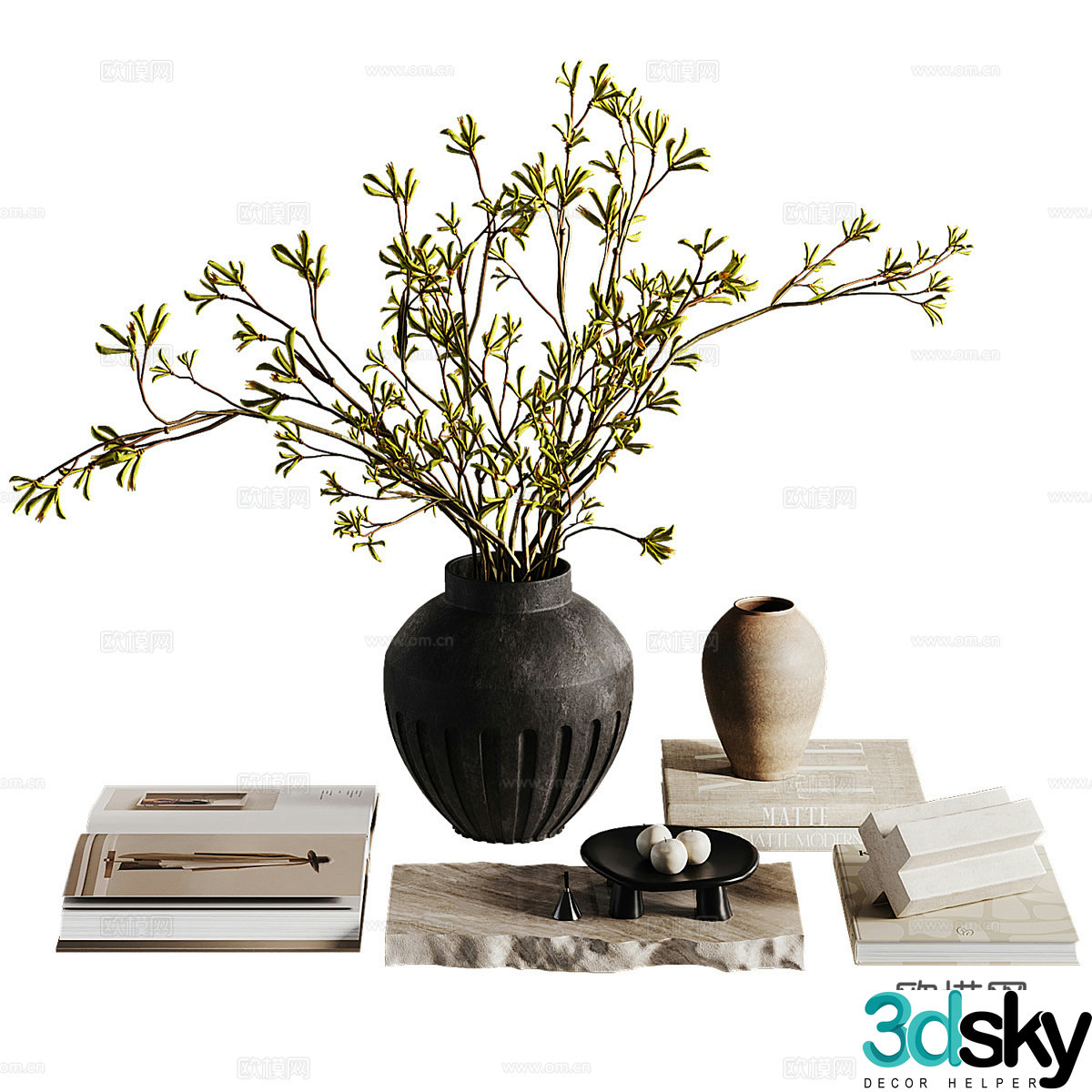 New Chinese style decoration ornaments 3D model