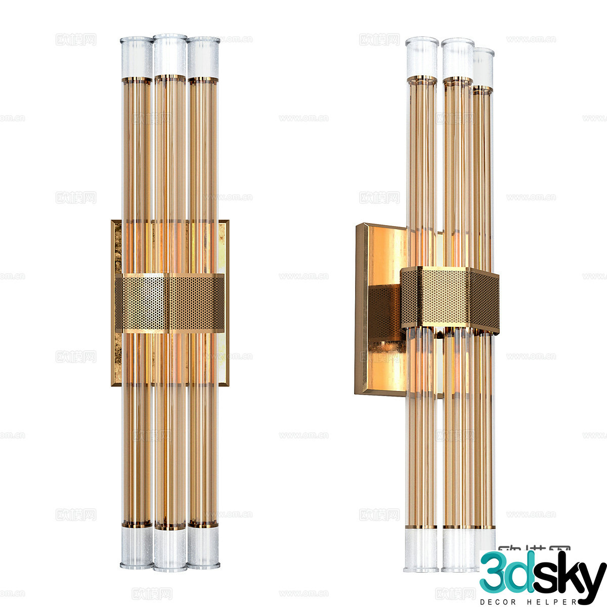 New Chinese wall light 3D model