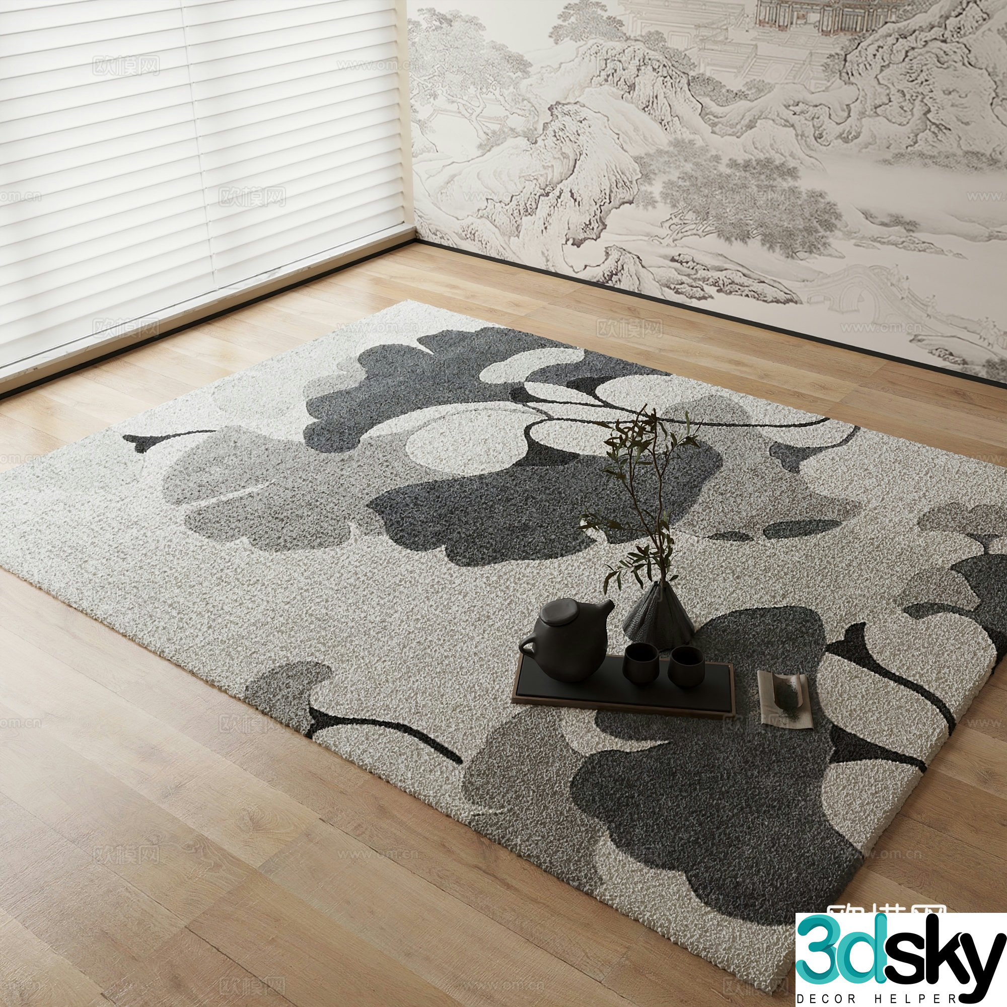 New Chinese carpet 3D model