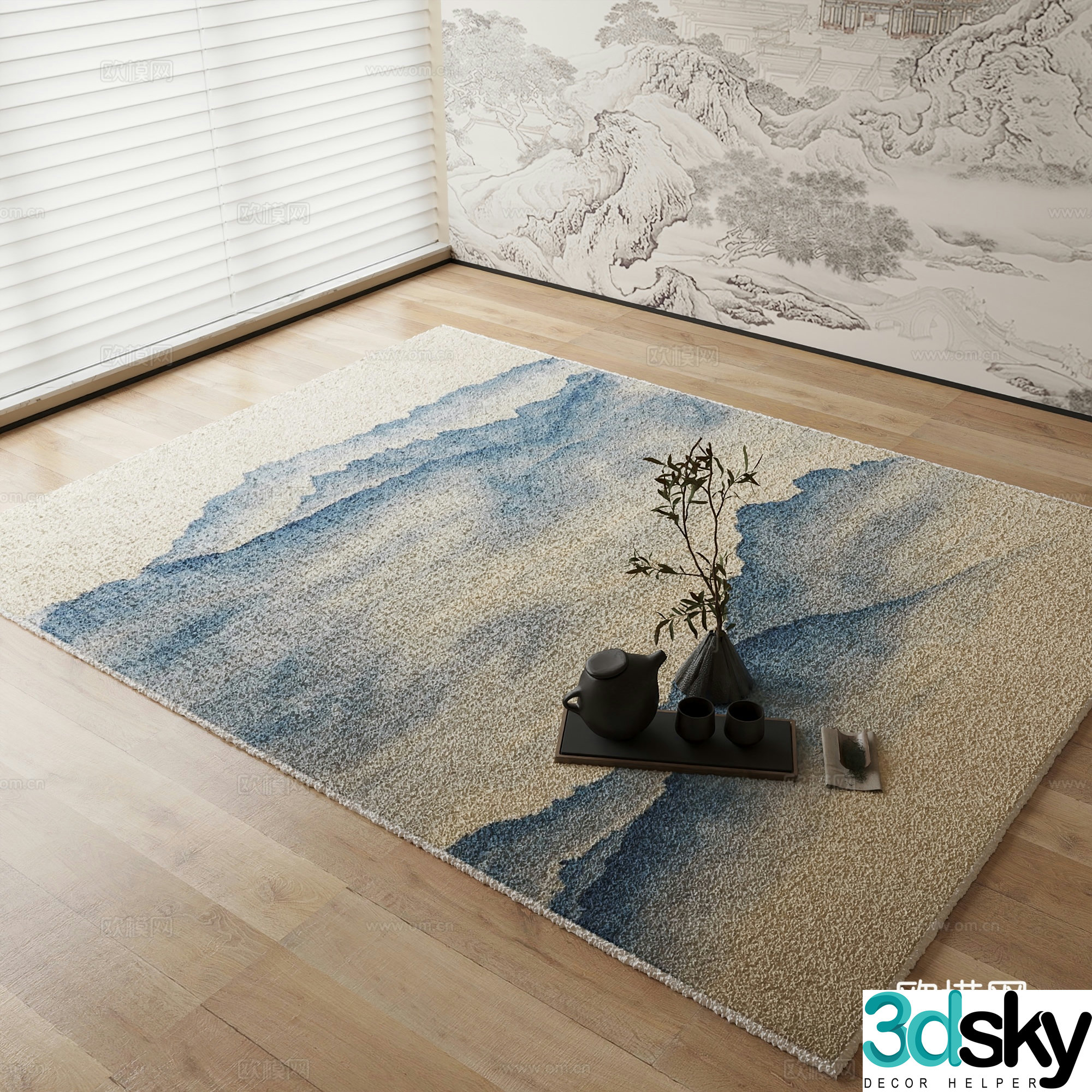 New Chinese carpet 3D model