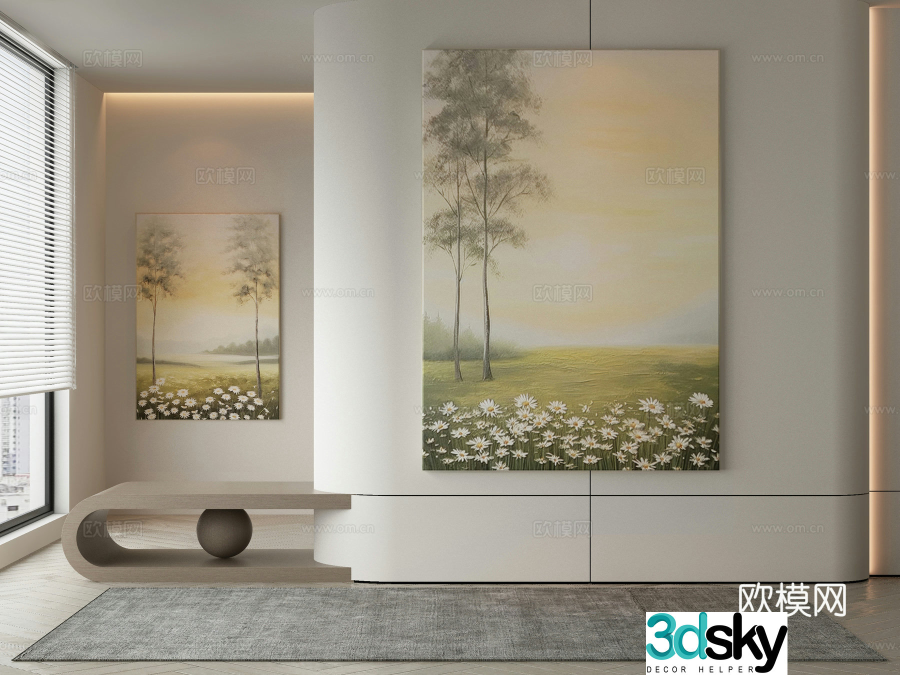 Modern decorative painting 3d model