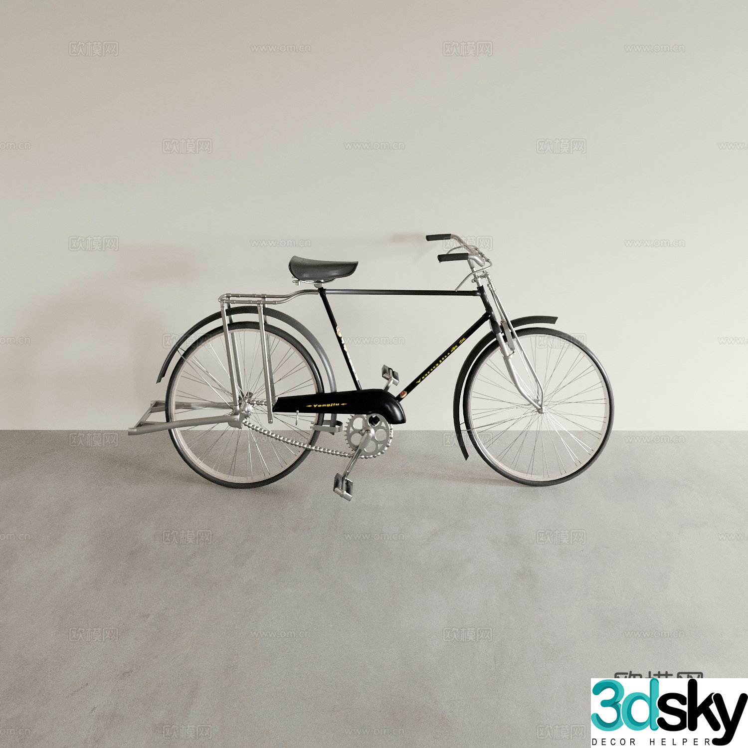 Bicycle 28 big bar 3D model