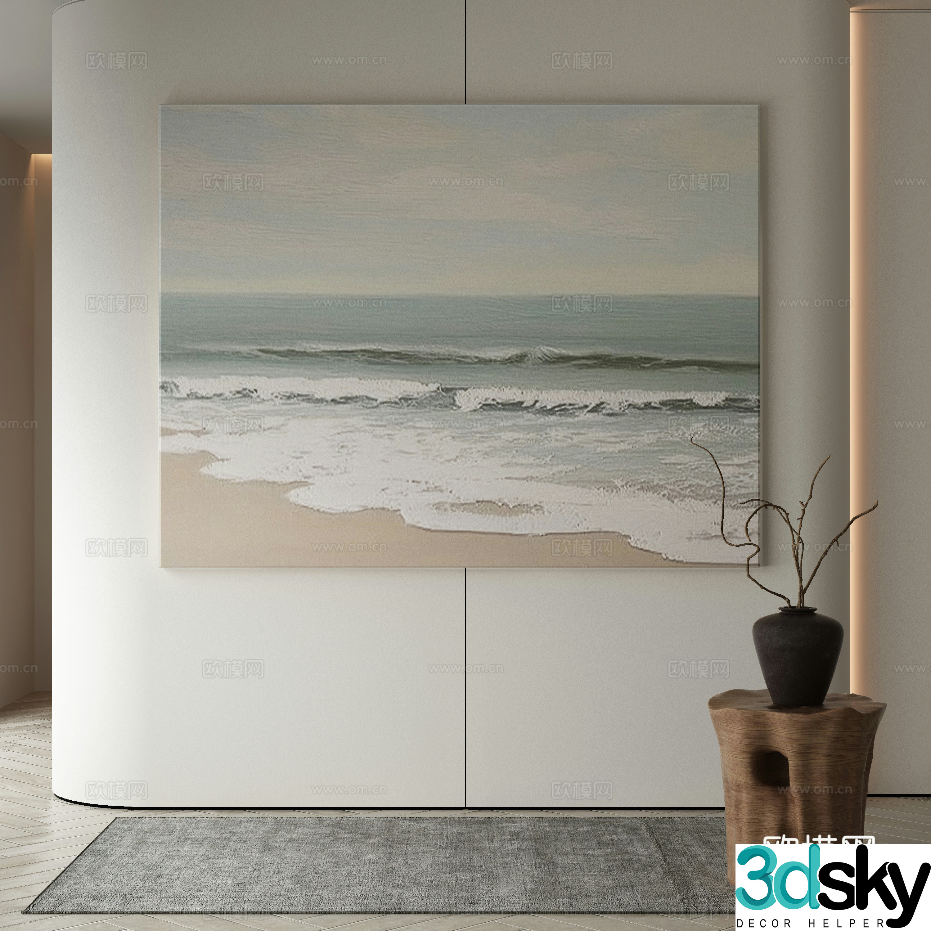 Modern decorative painting 3d model