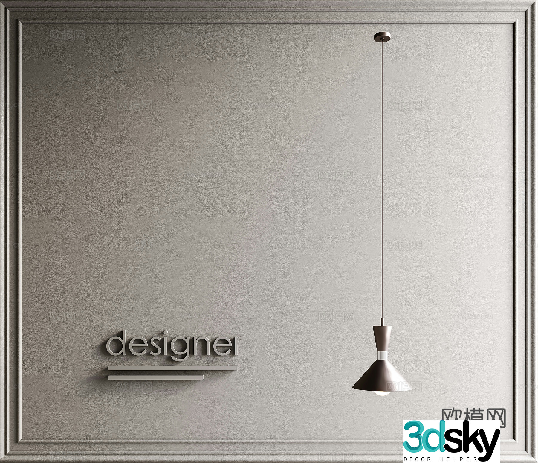 Modern Italian Light luxury chandelier 3D model