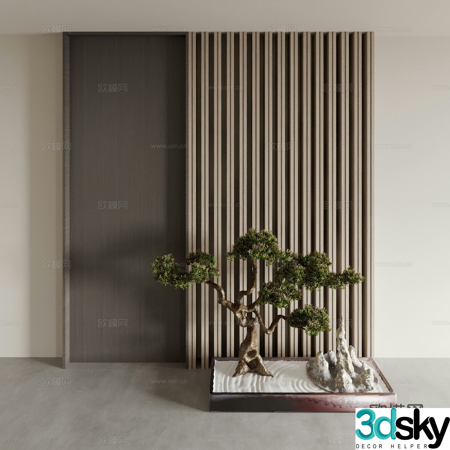 Welcome Pine Porch 3D Model