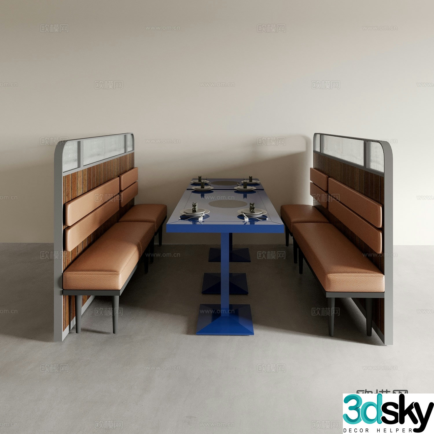Card holder table and chair combination dining table and chair 3D model