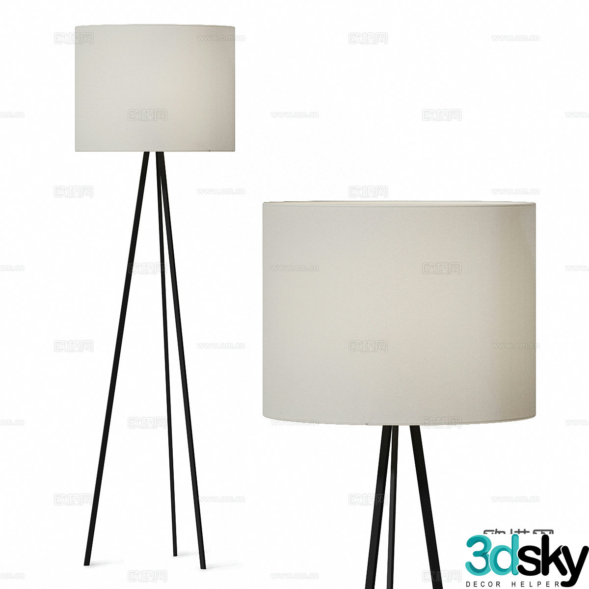 Modern decorative floor lamp 3d model