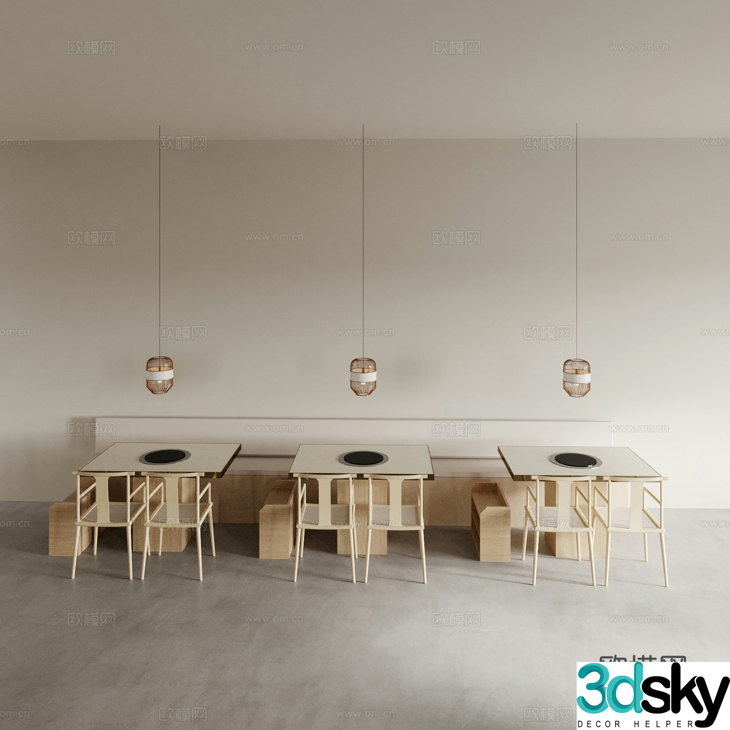 Card seat sofa dining table and chair living and dining table and chair dining table and chair wine table and chair combination 3D model