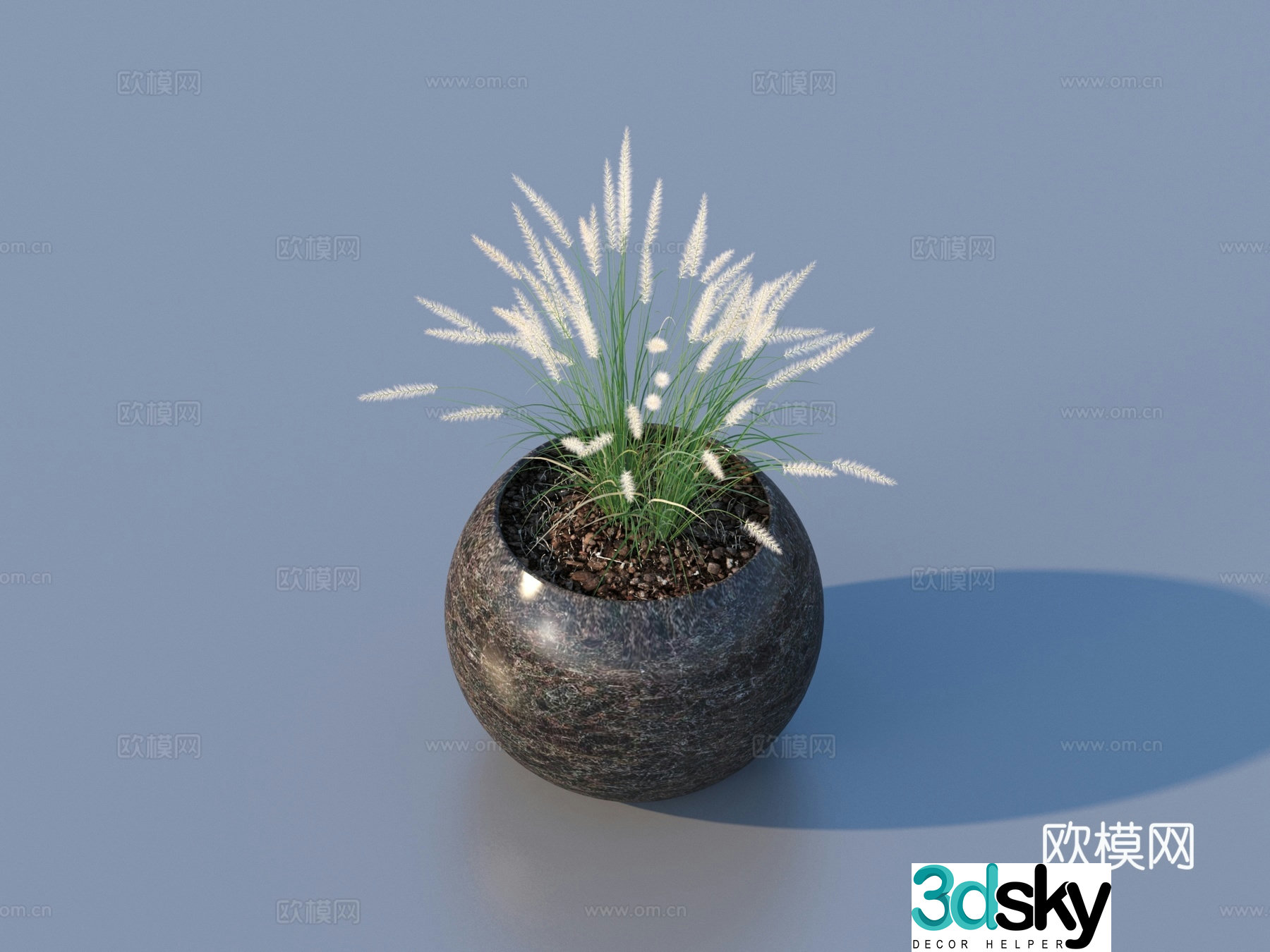 Flower pot pot green plants plant 3d model