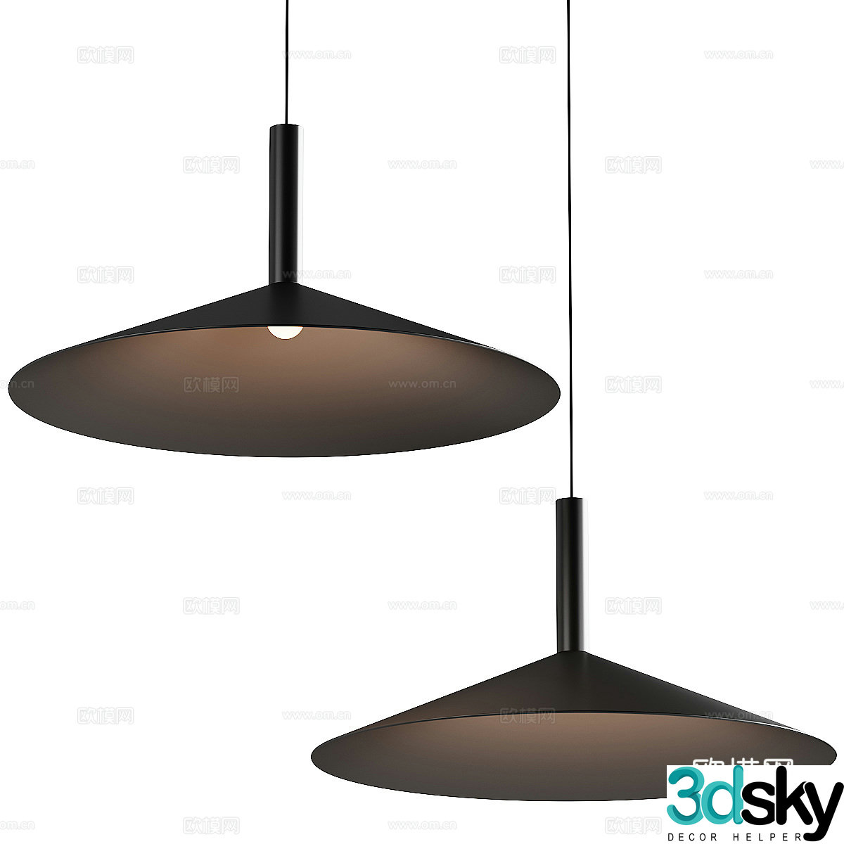 New Chinese craft chandelier 3D model