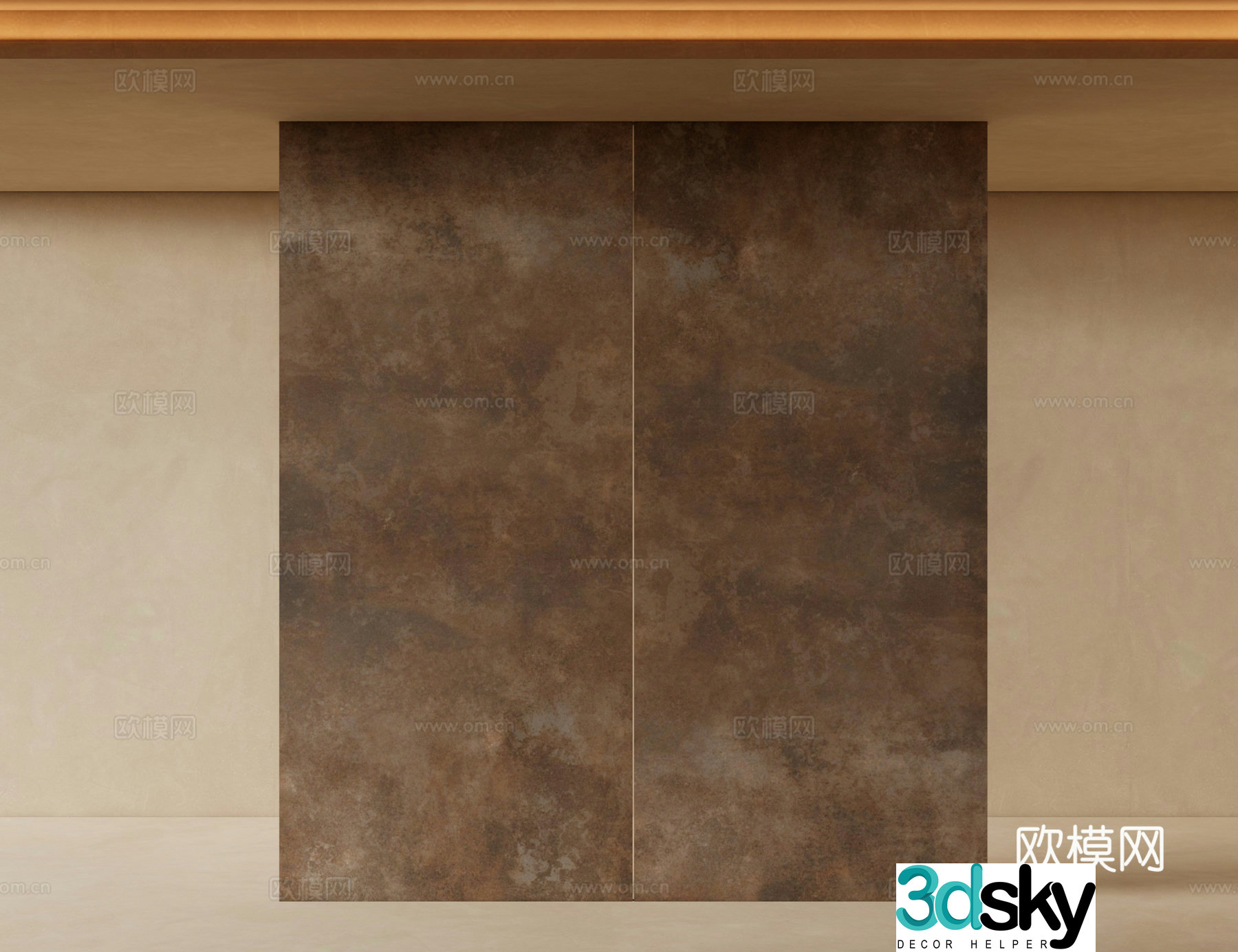 Modern metal old metal plate rust plate 3d model