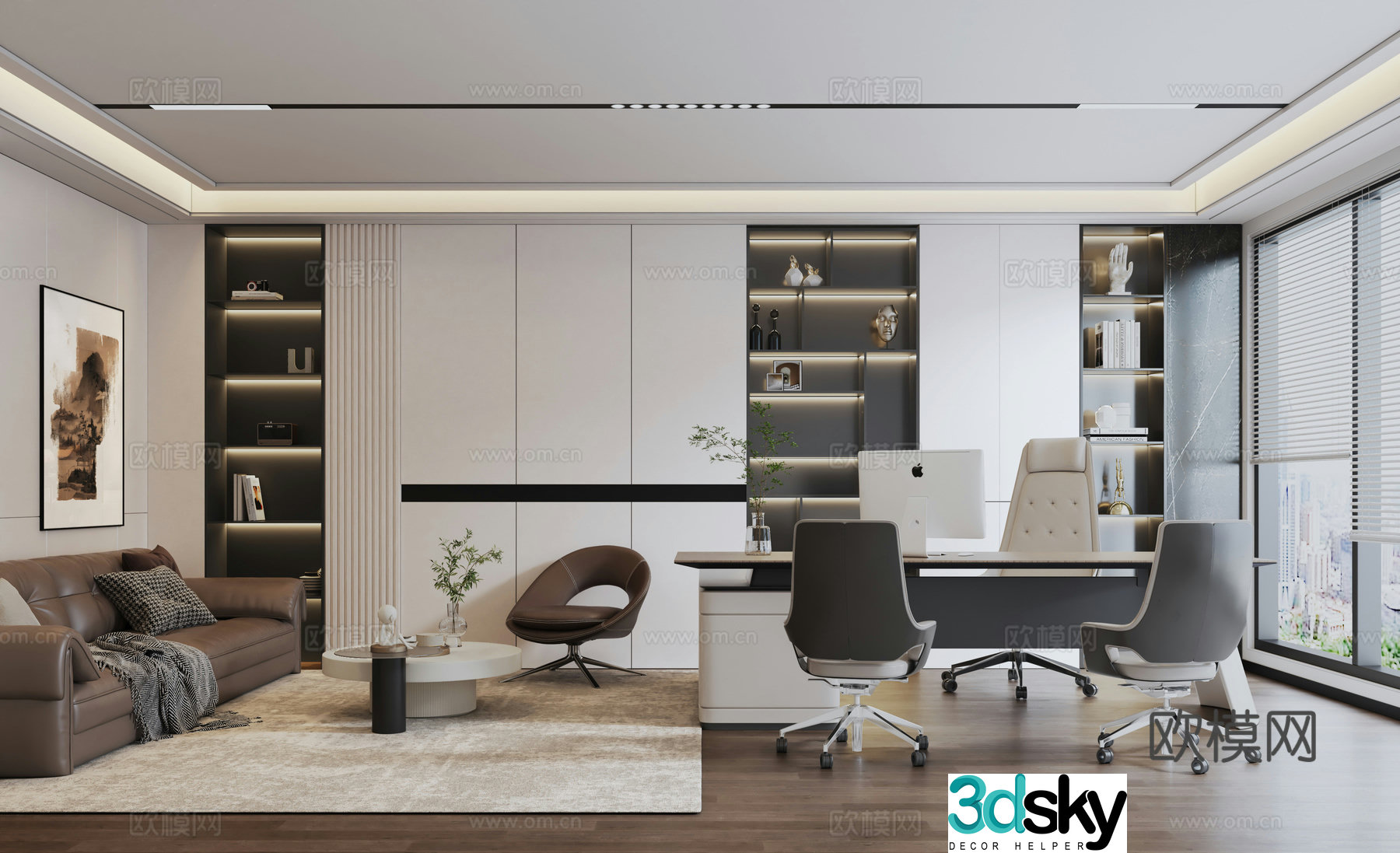 Modern manager office 3d model