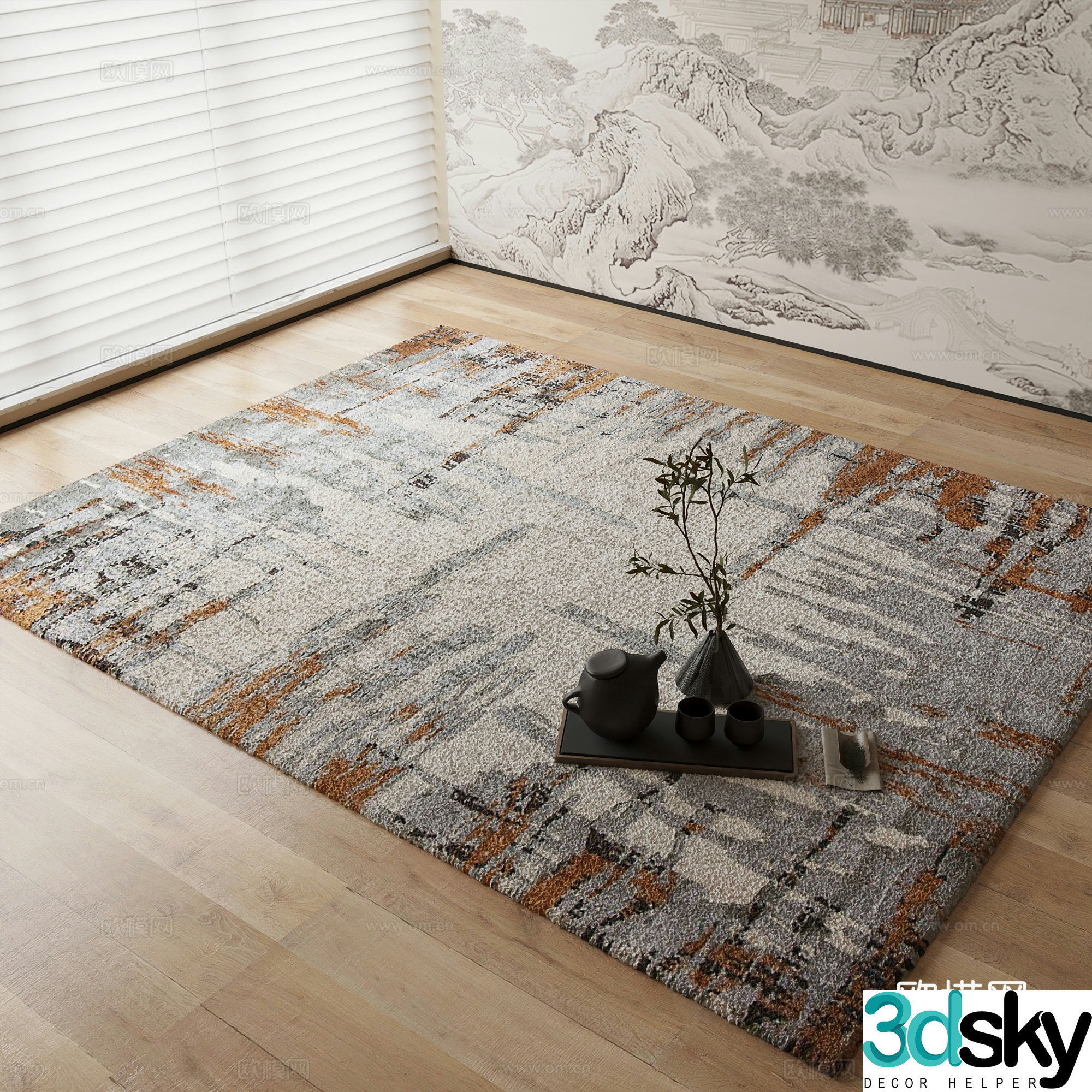 New Chinese carpet 3D model