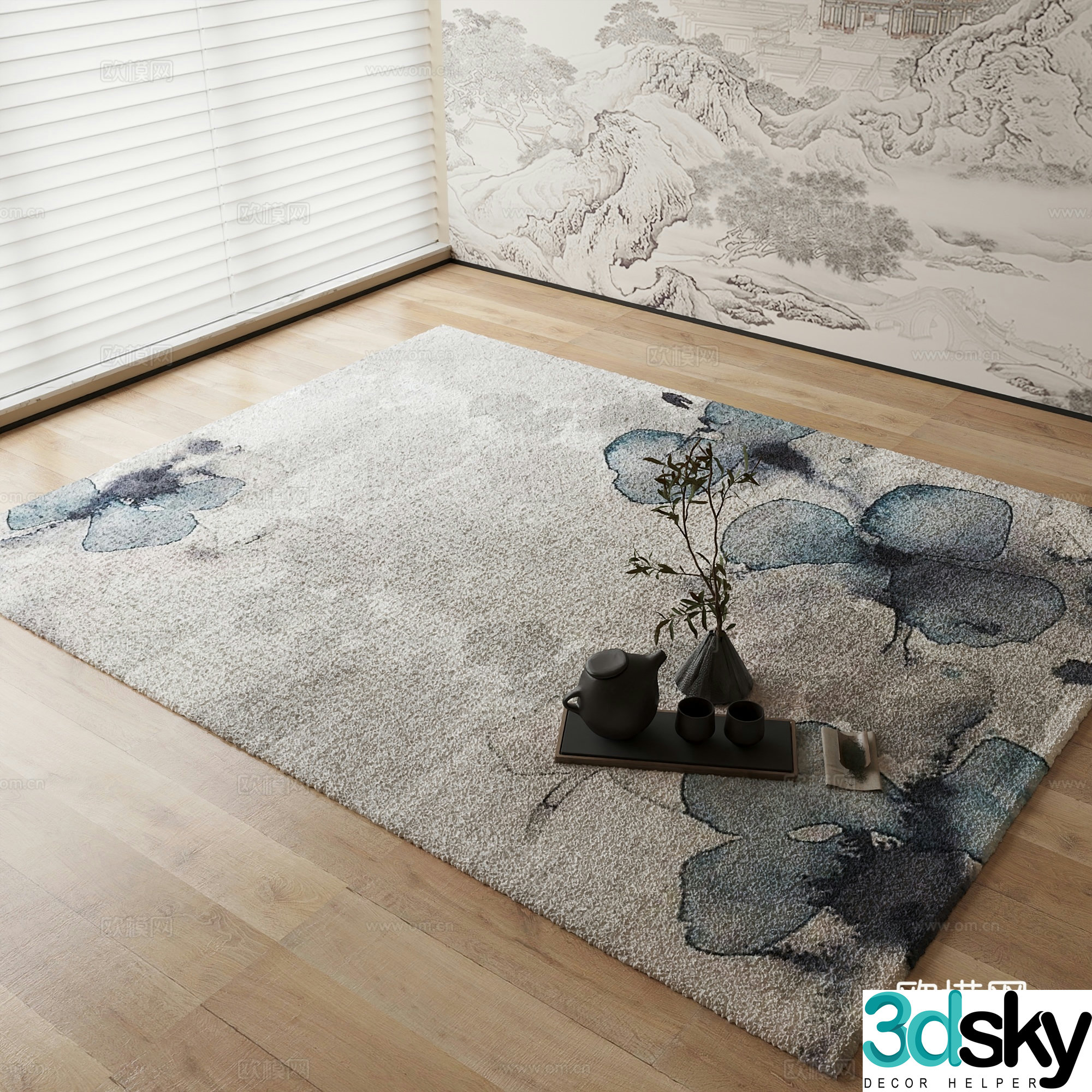 New Chinese carpet 3D model