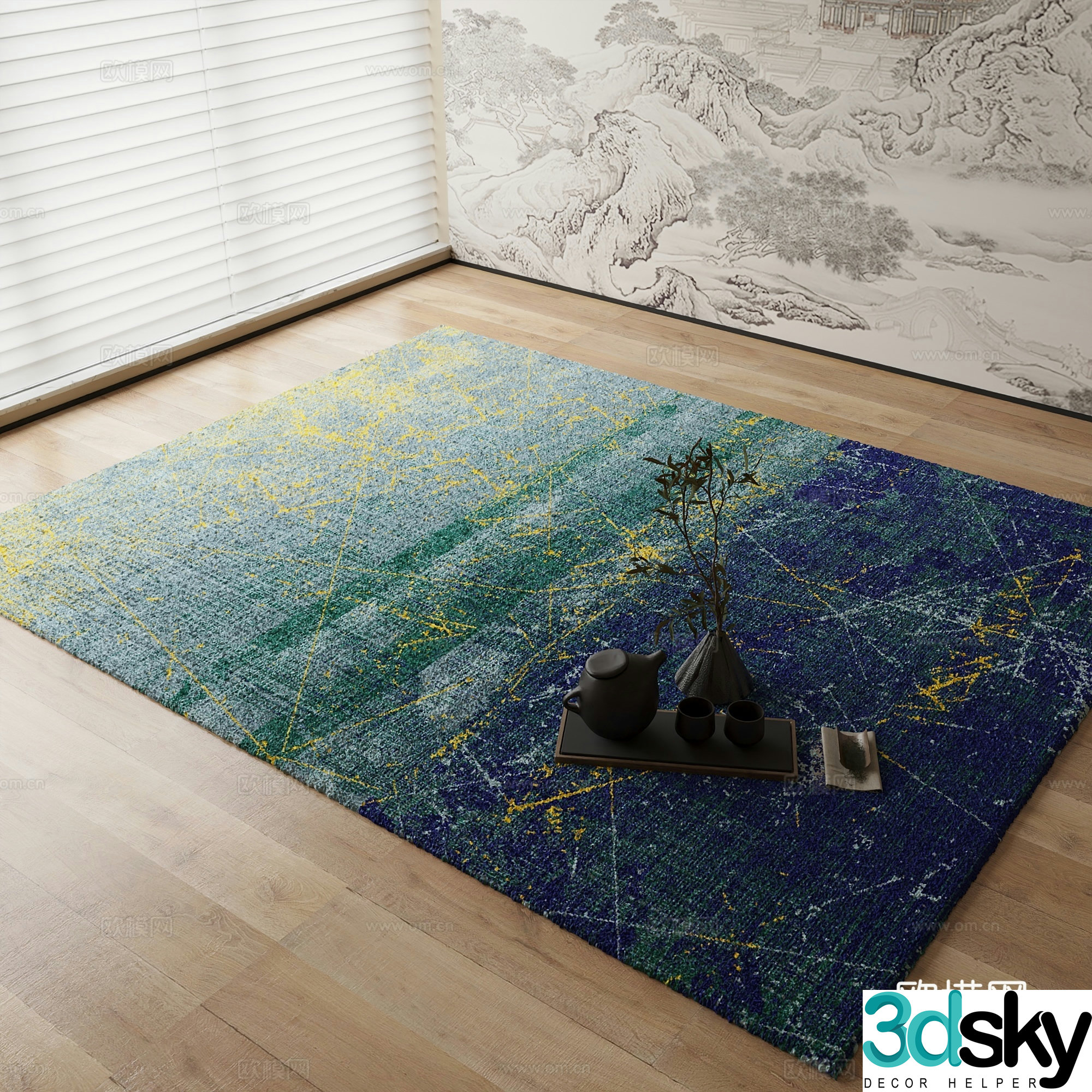 New Chinese carpet 3D model
