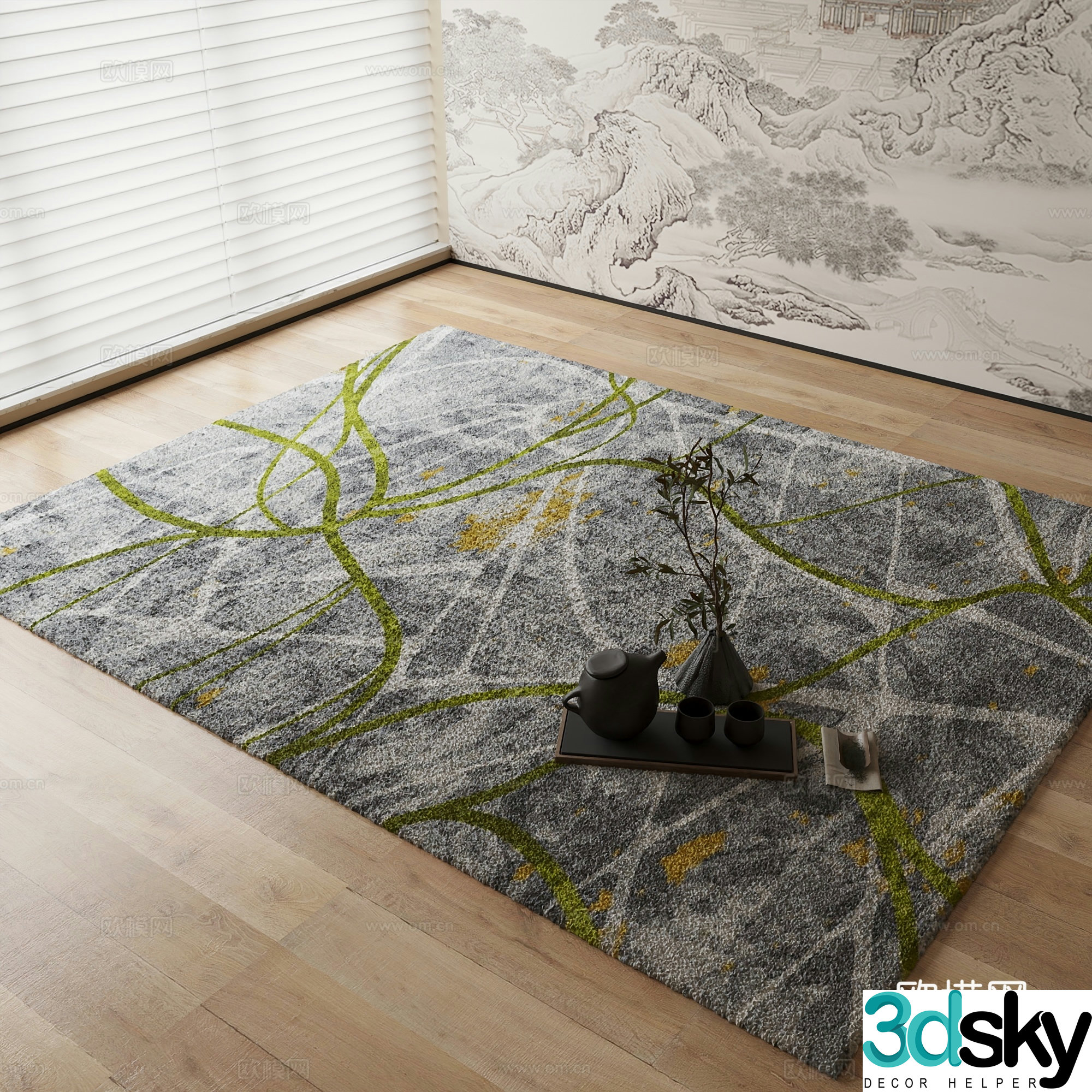 New Chinese carpet 3D model