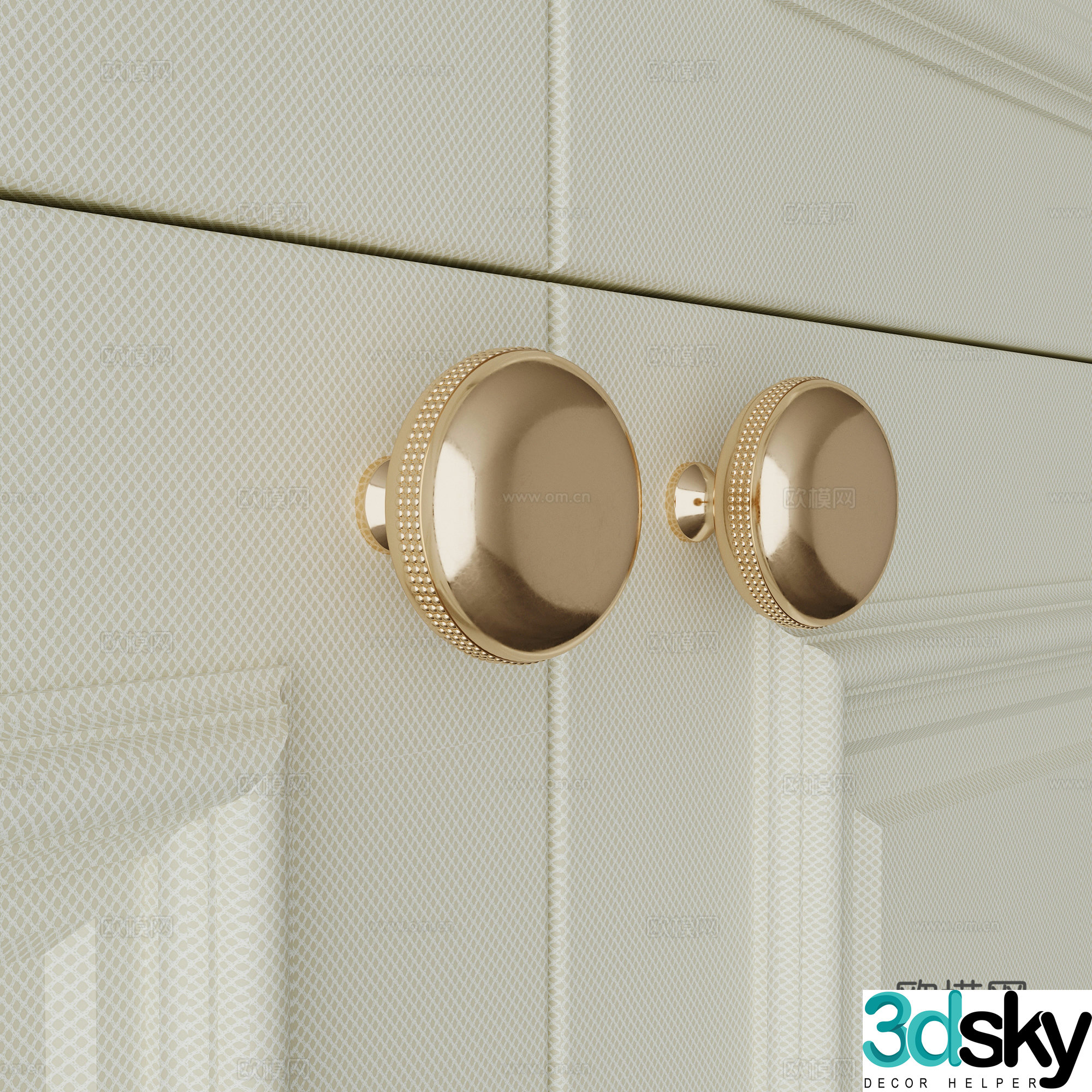 Cabinet door handle 3D model