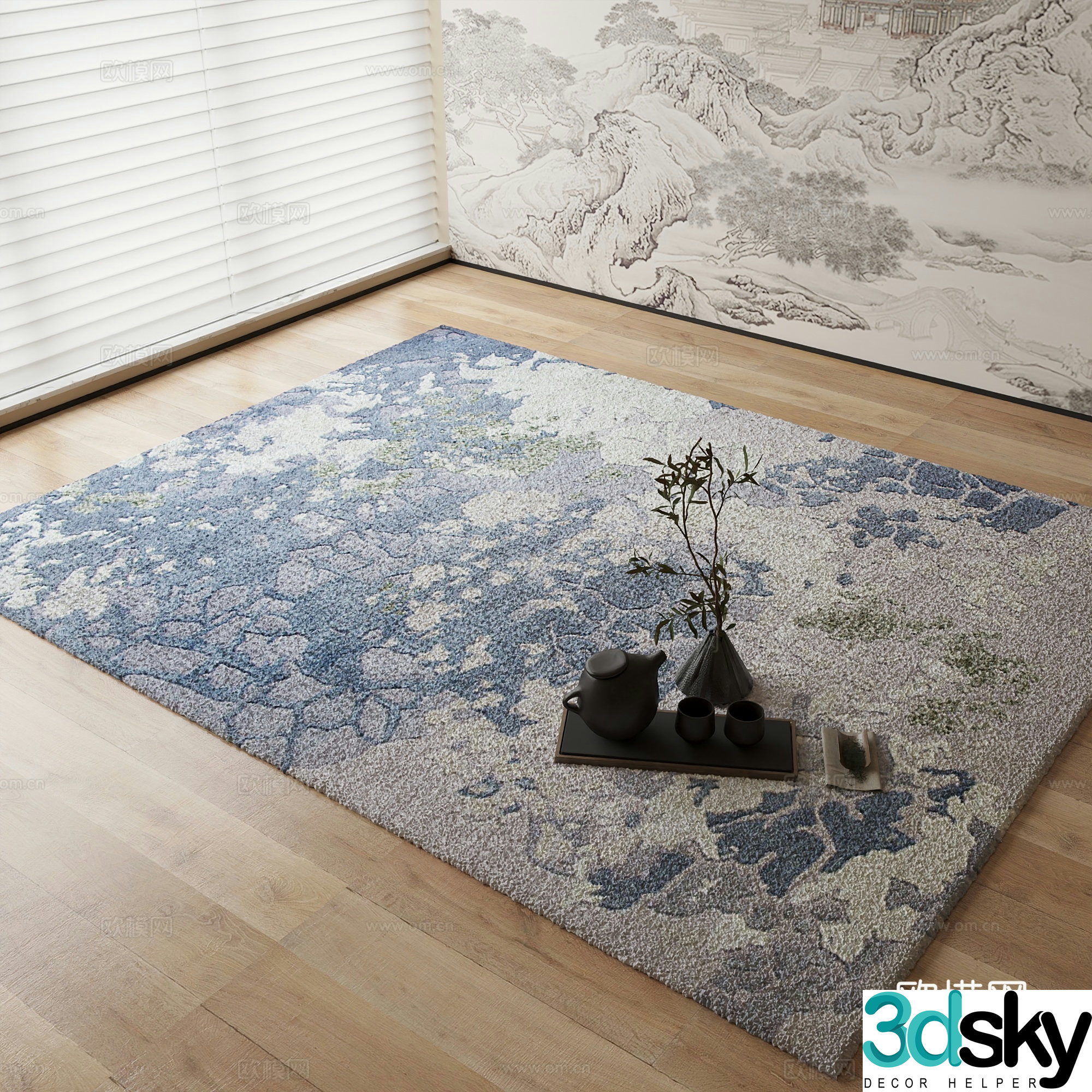New Chinese carpet 3D model