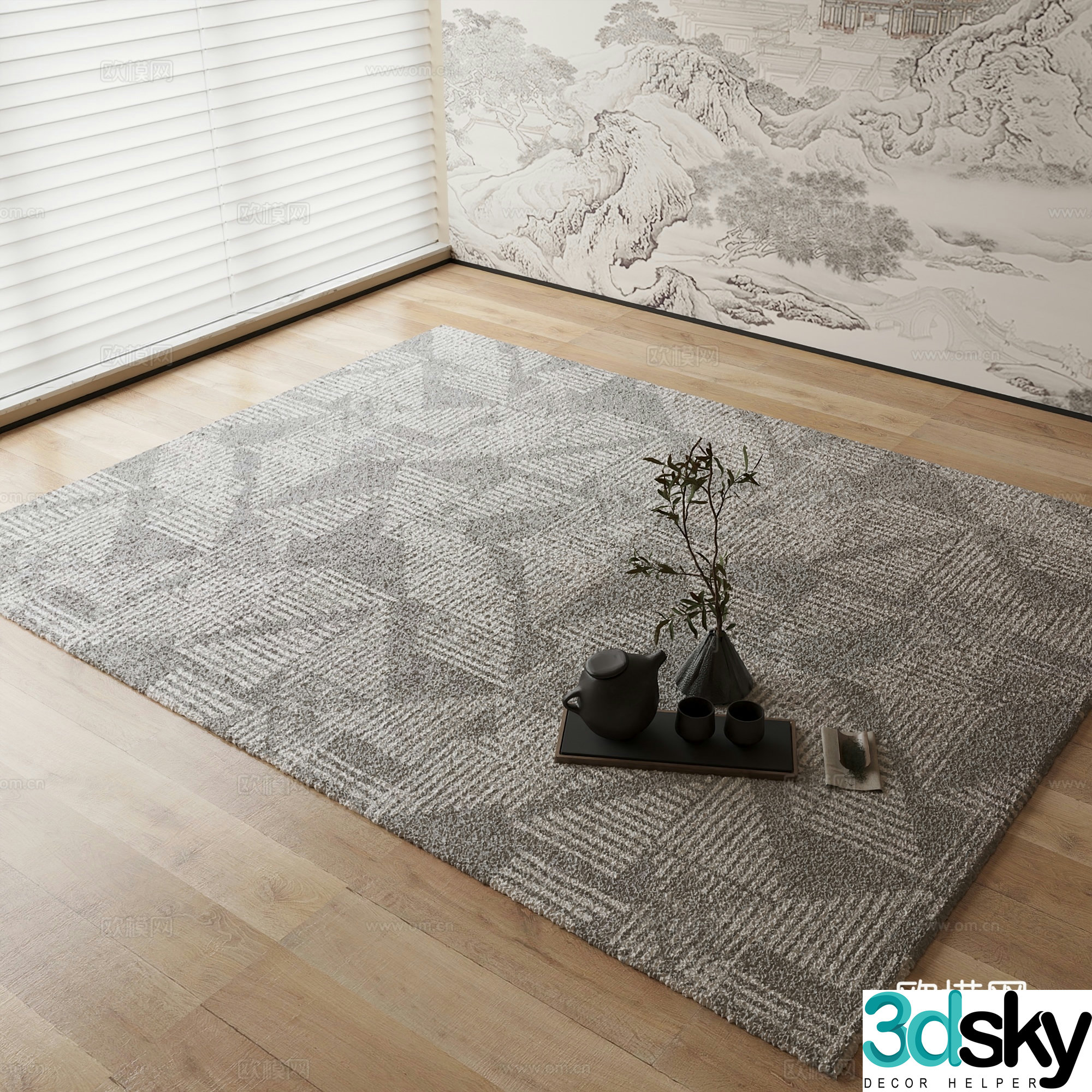 New Chinese carpet 3D model