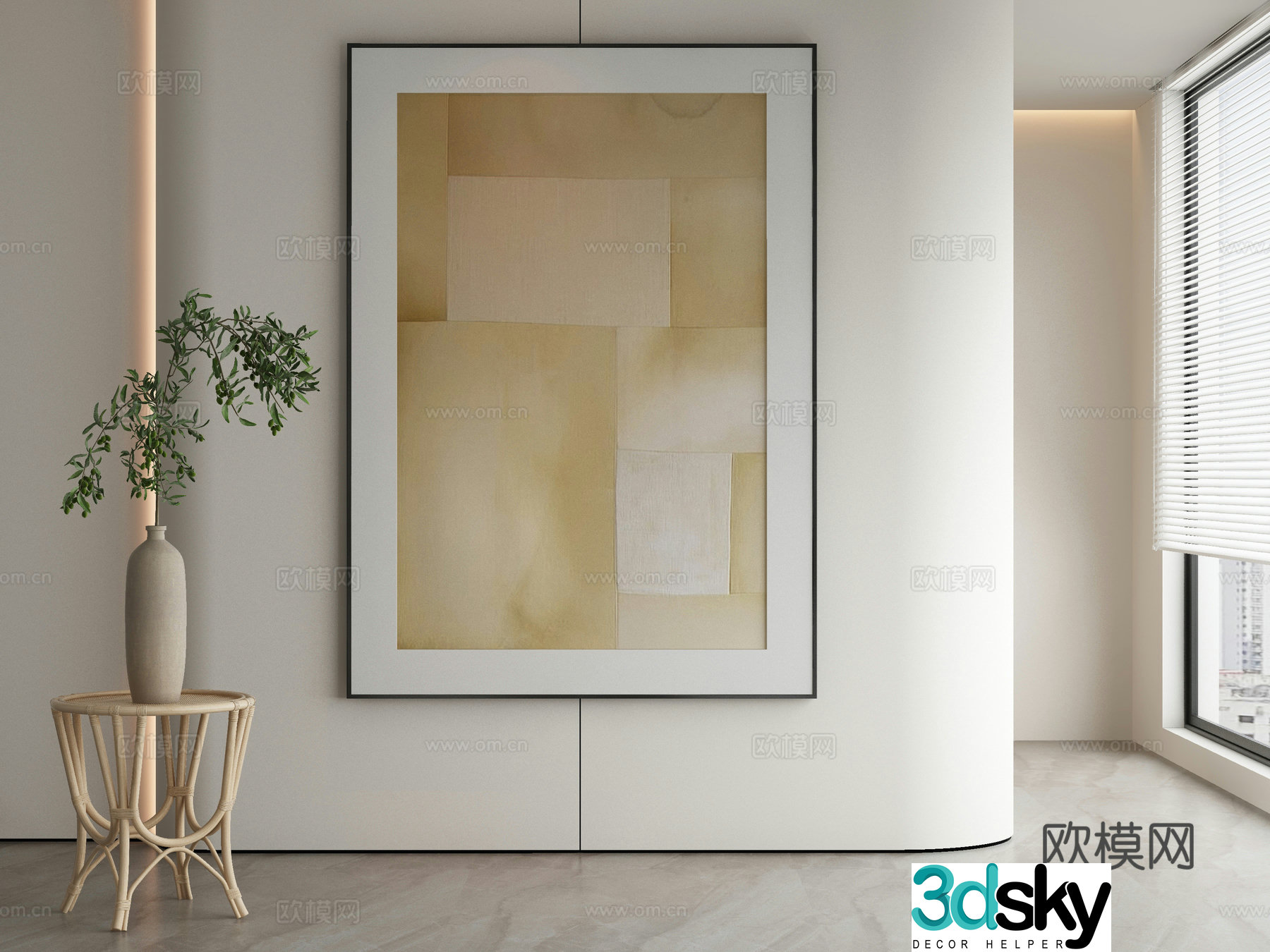 Modern decorative painting 3d model