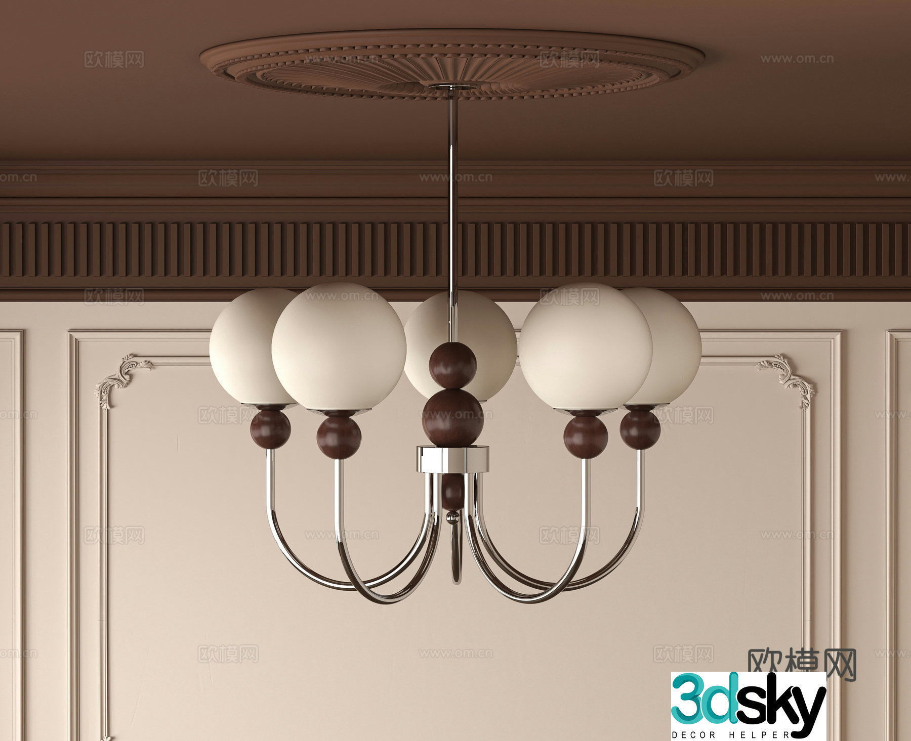 3D model of medieval style chandelier