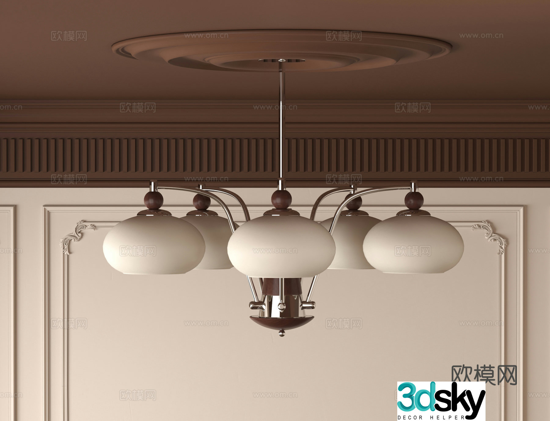 3D model of medieval style chandelier