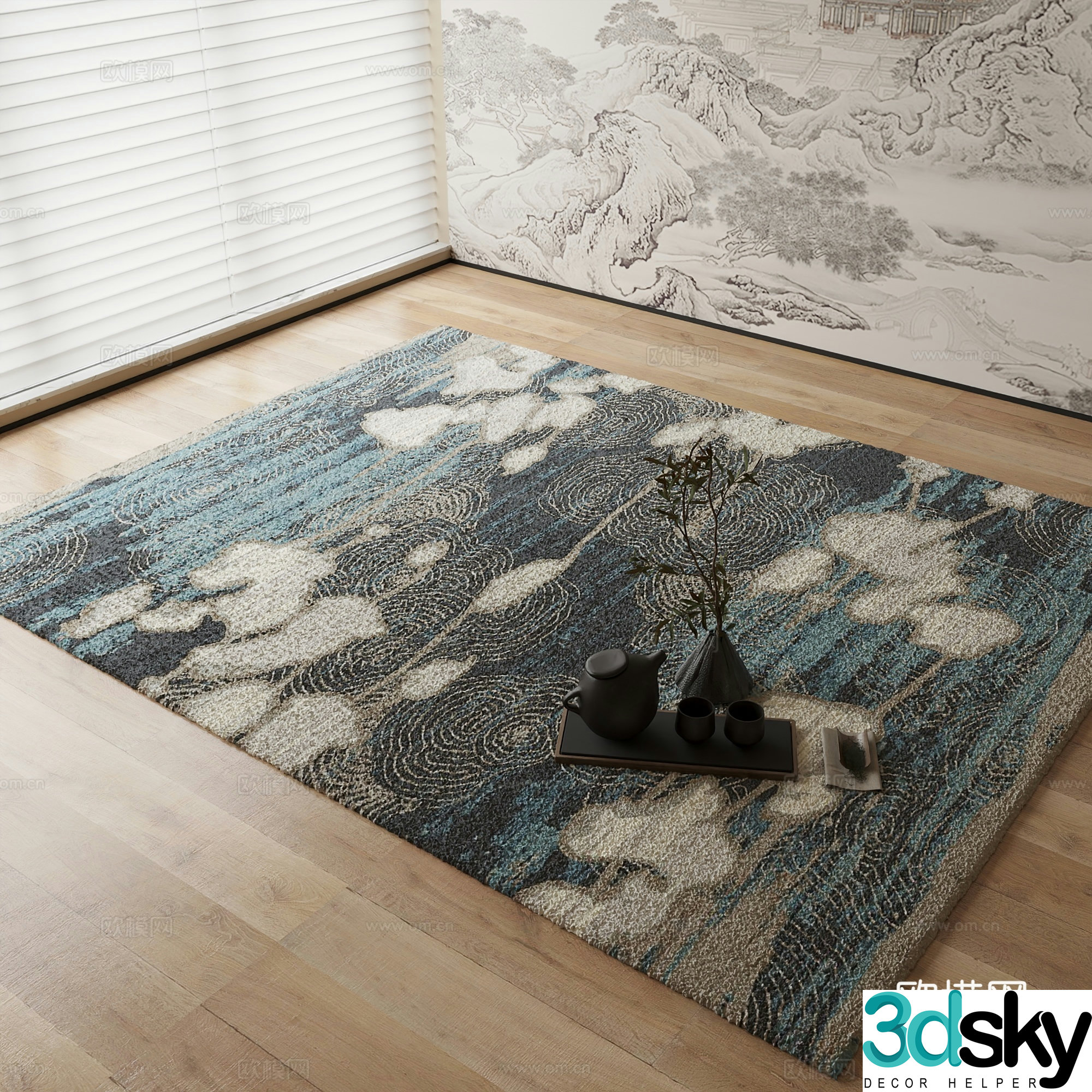 New Chinese carpet 3D model