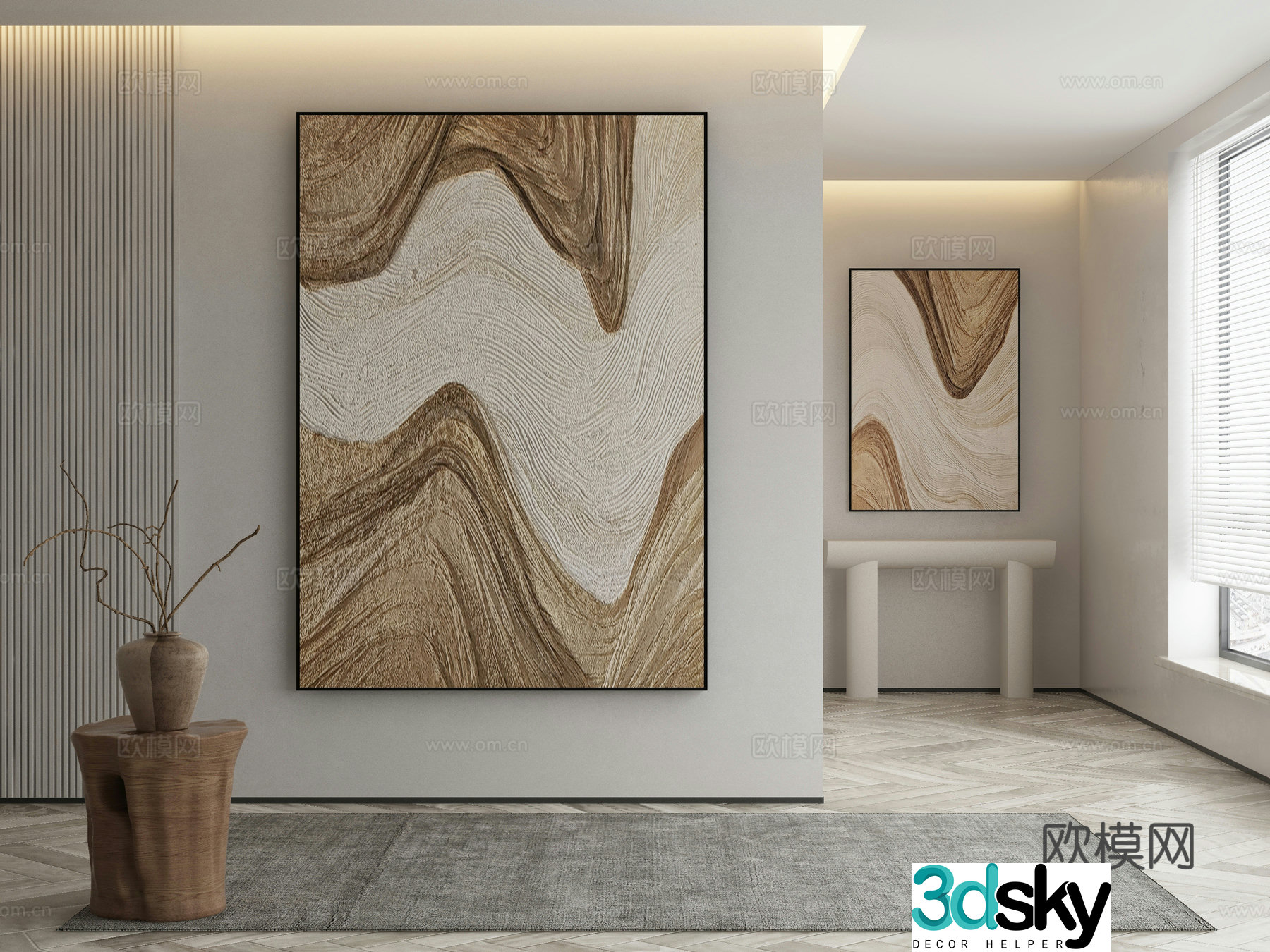 Modern decorative painting 3d model