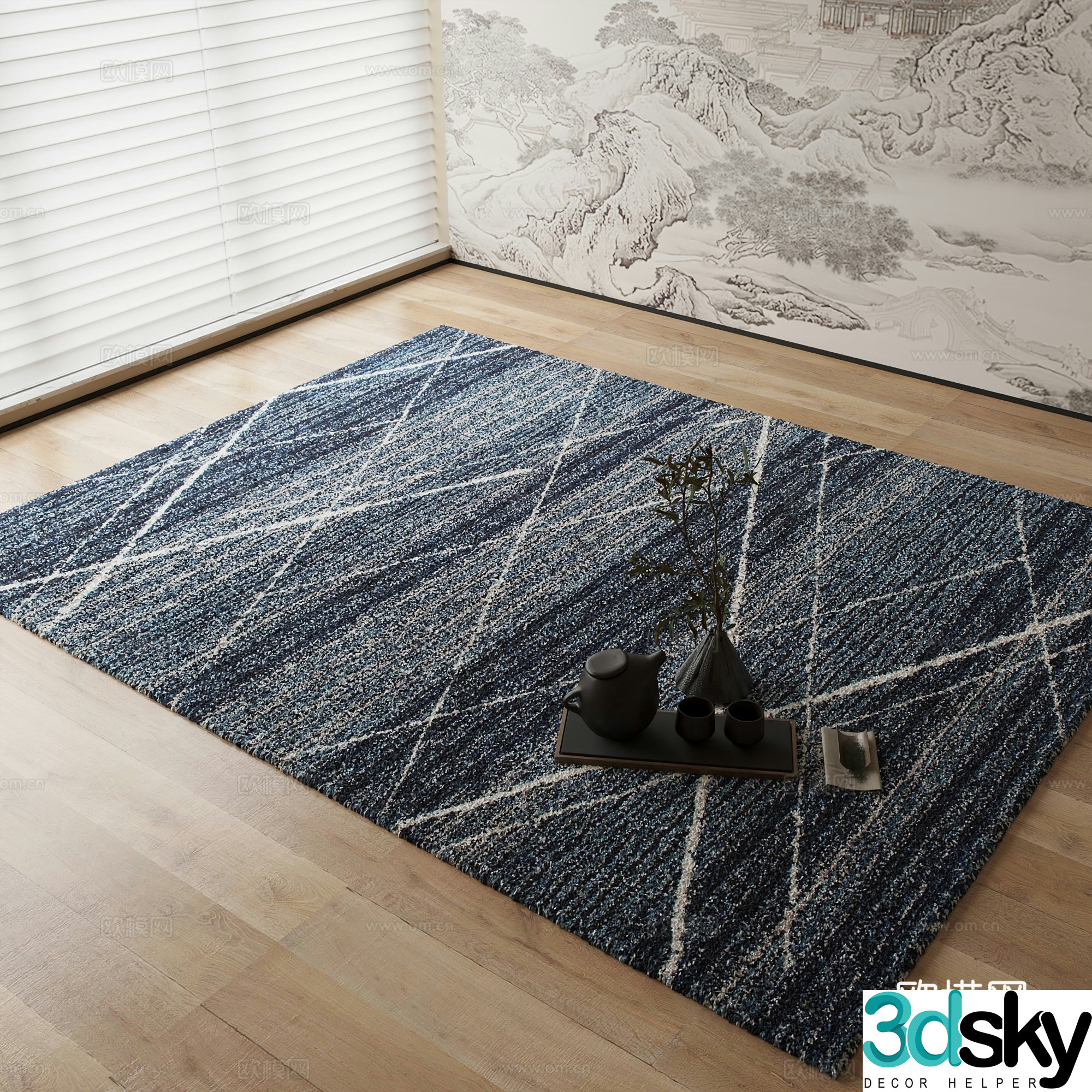 New Chinese carpet 3D model
