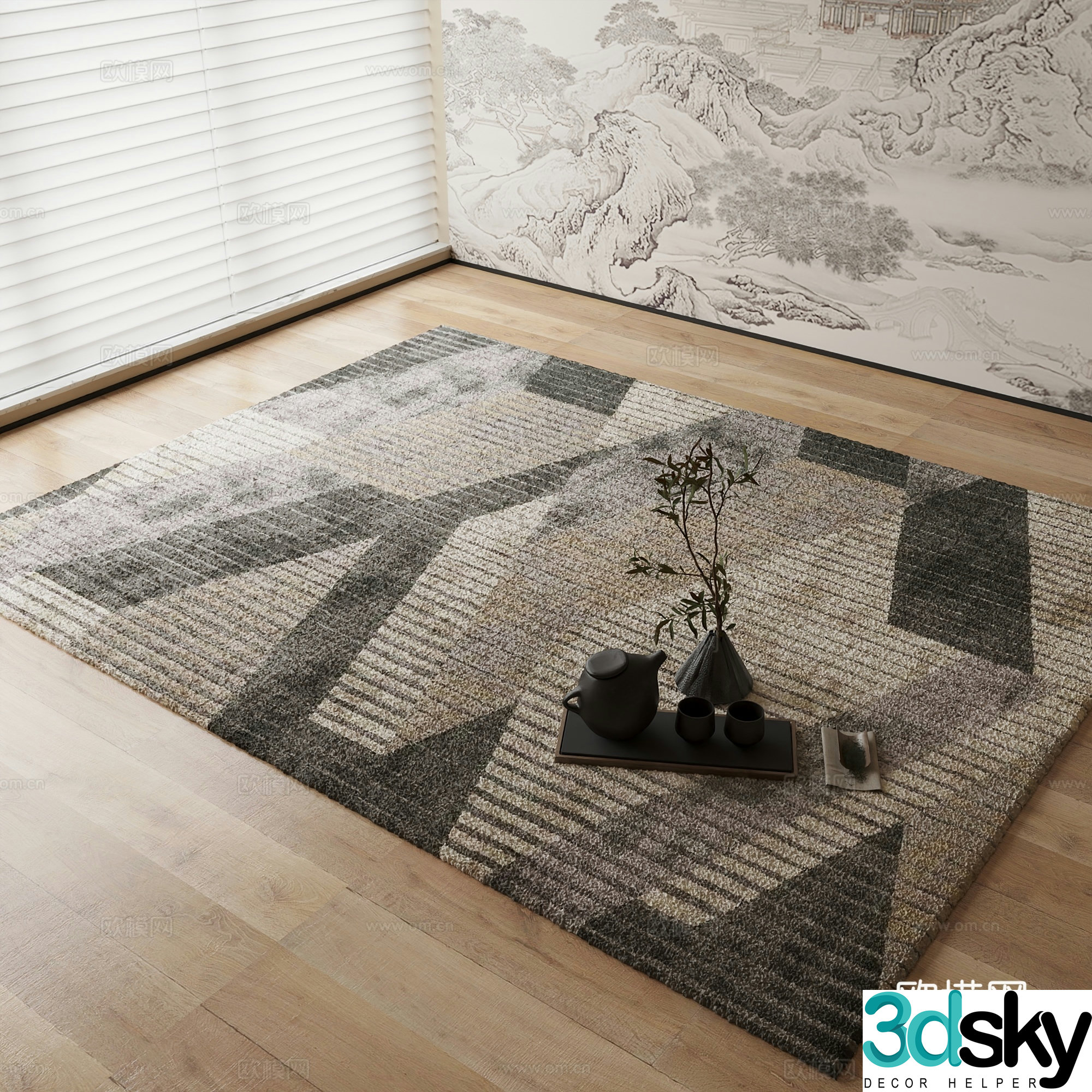New Chinese carpet 3D model