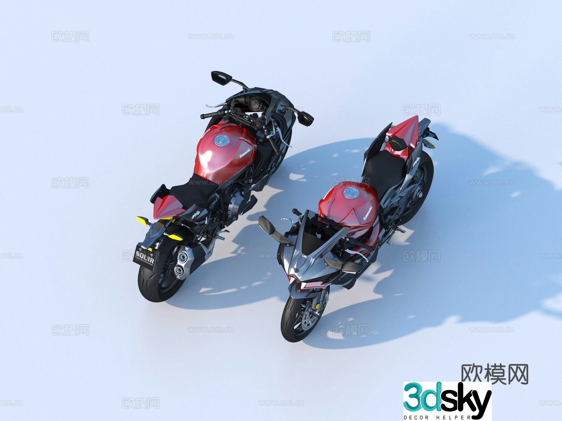 Motorcycle Transportation 3d Model