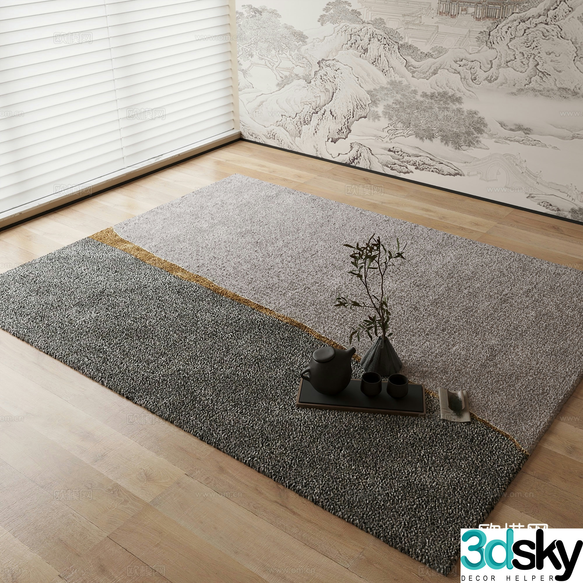 New Chinese carpet 3D model