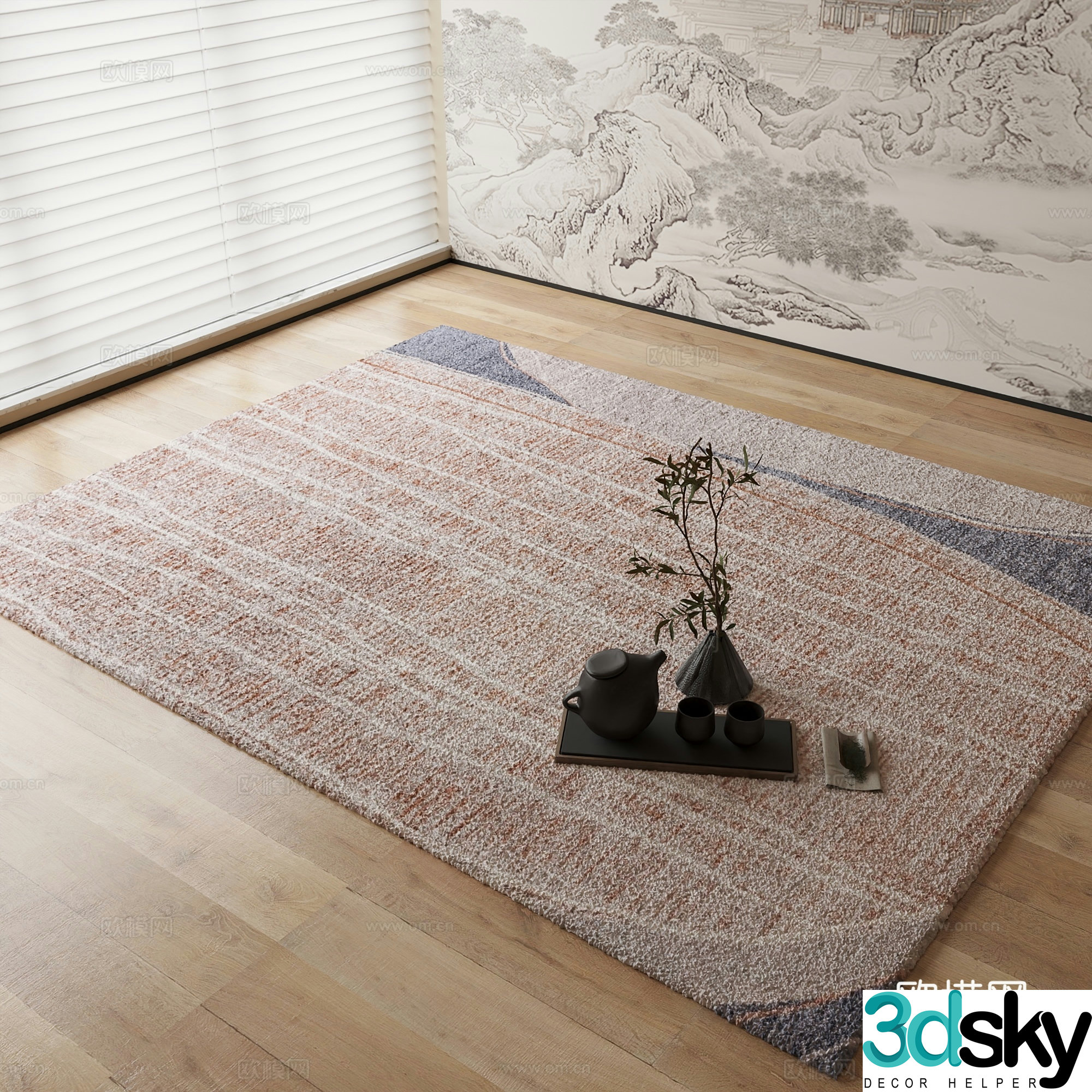 New Chinese carpet 3D model