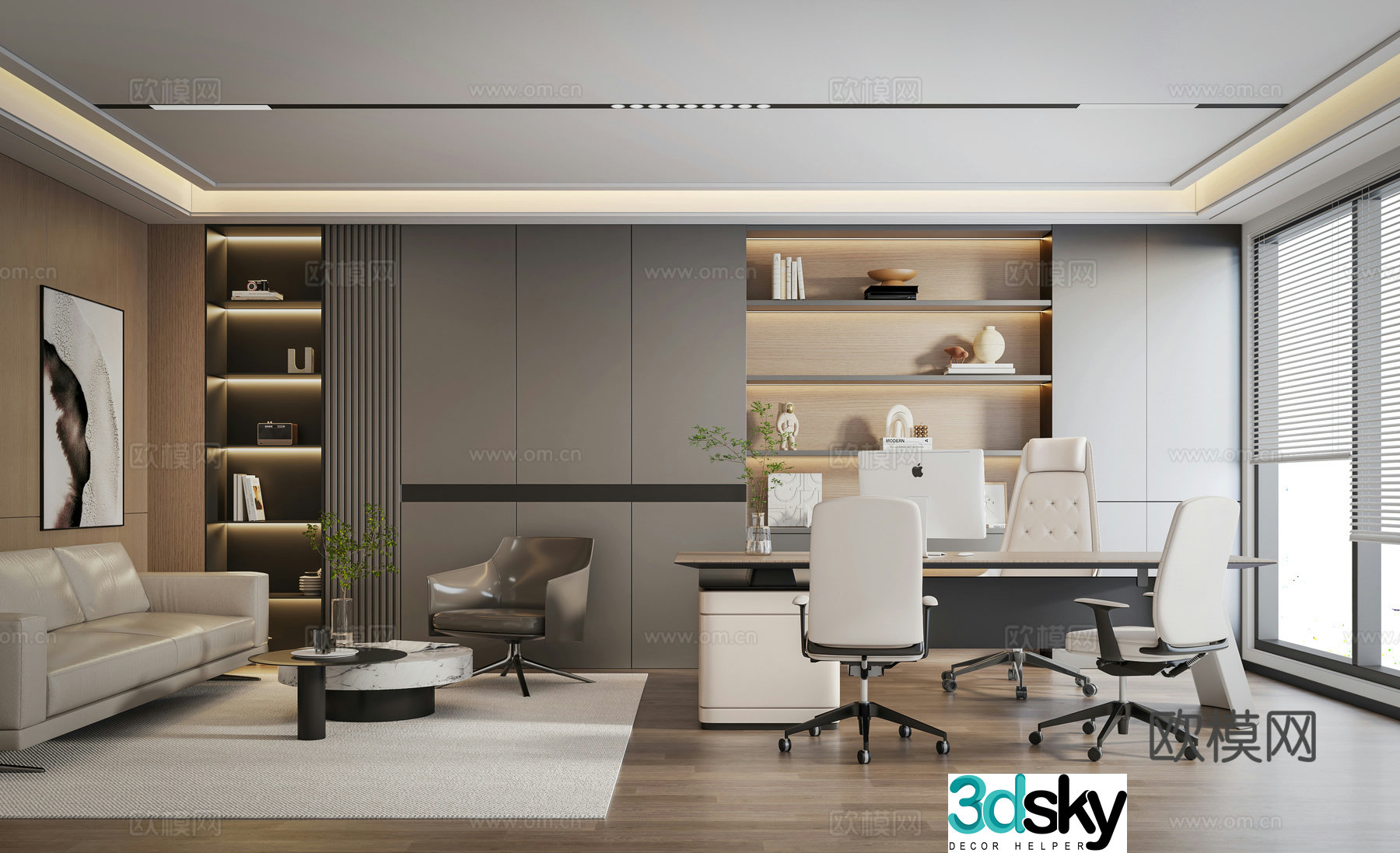 Modern manager office 3d model