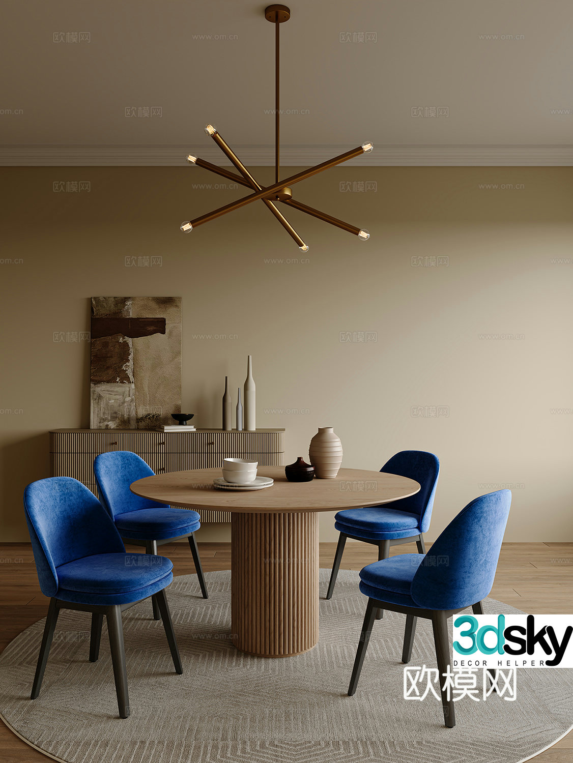 Modern restaurant 3d model