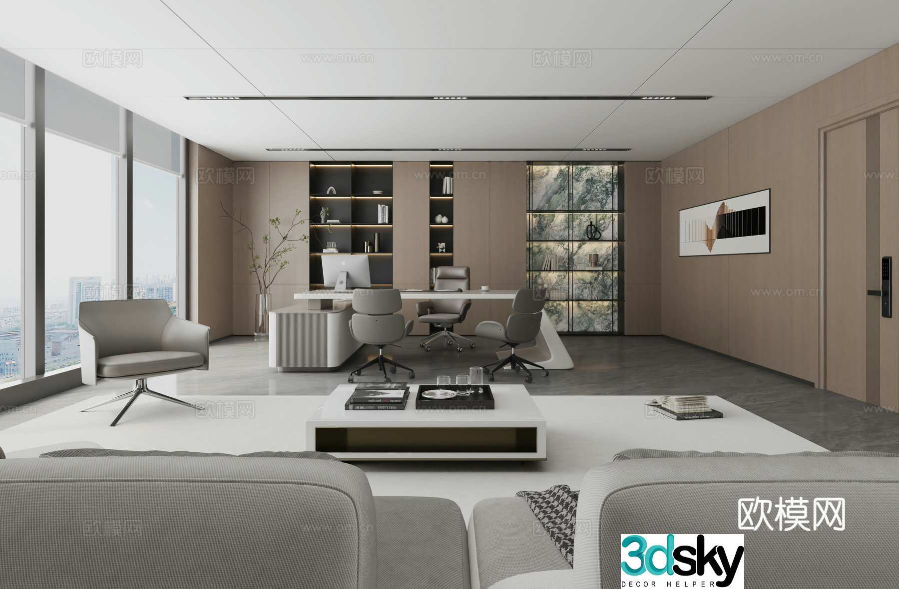 Modern manager office 3d model