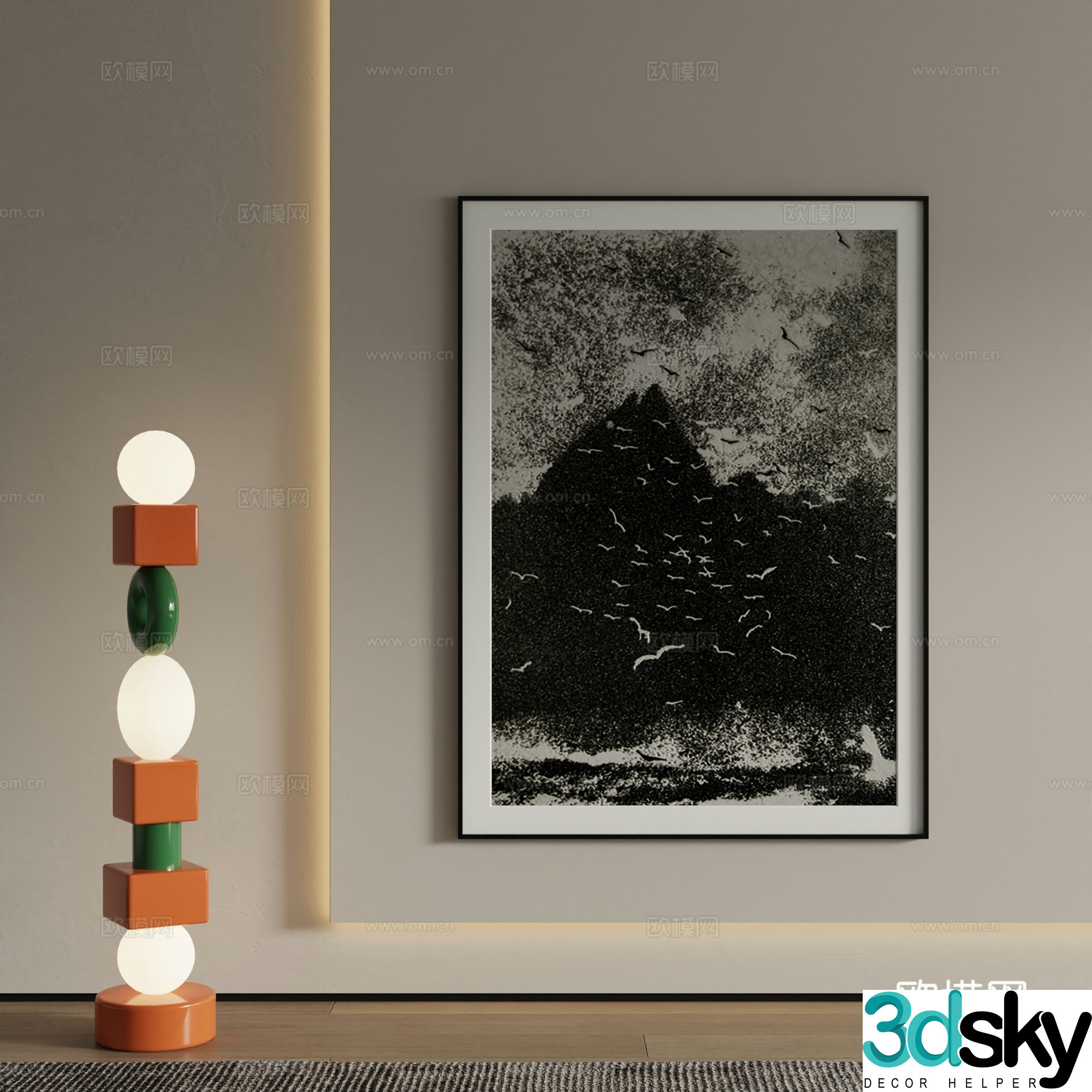 New Chinese carpet 3D model