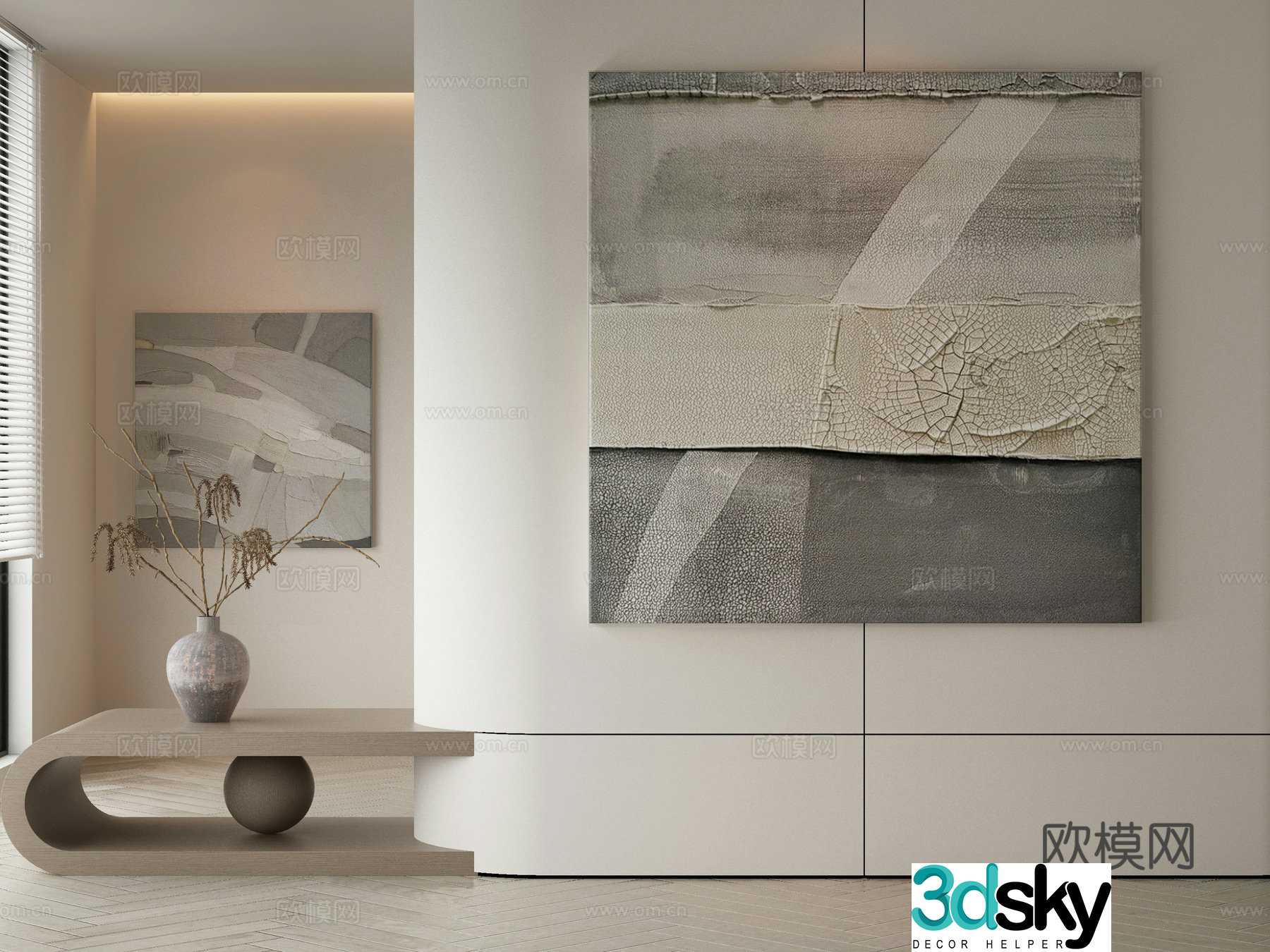 Modern decorative painting 3d model
