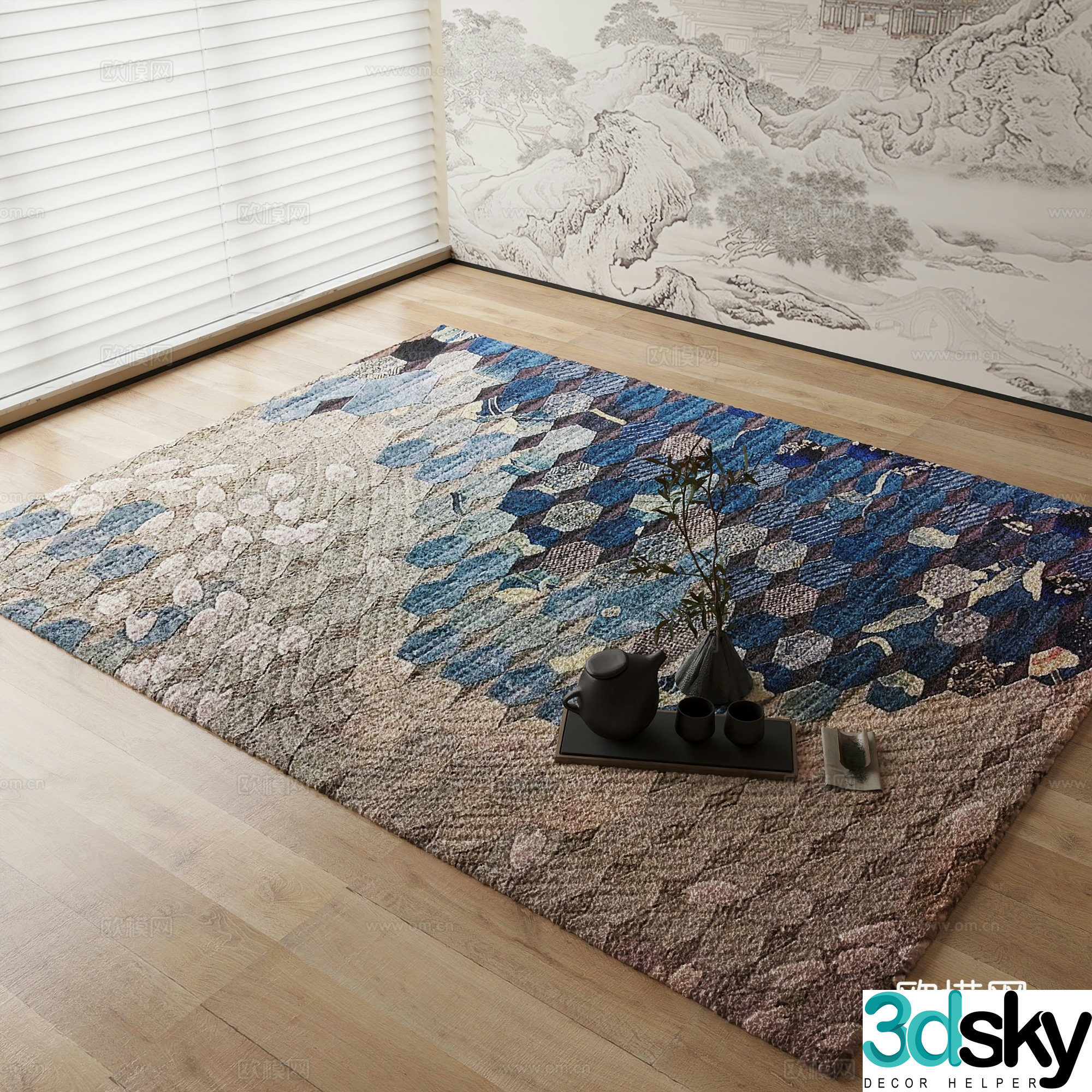 New Chinese carpet 3D model
