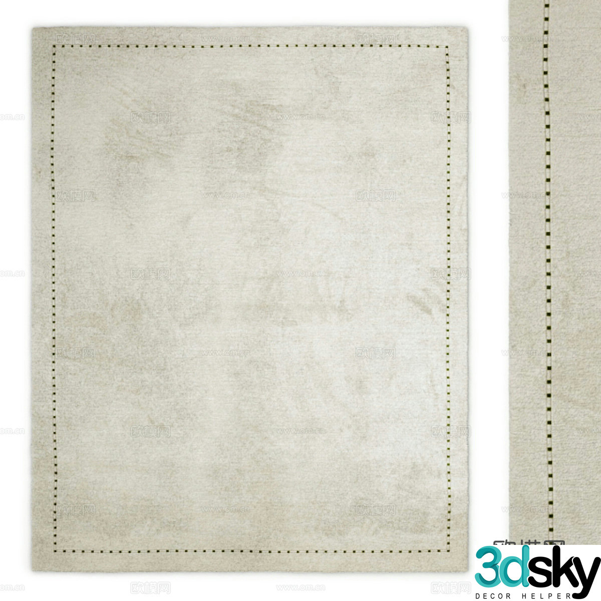 Modern fabric carpet 3d model