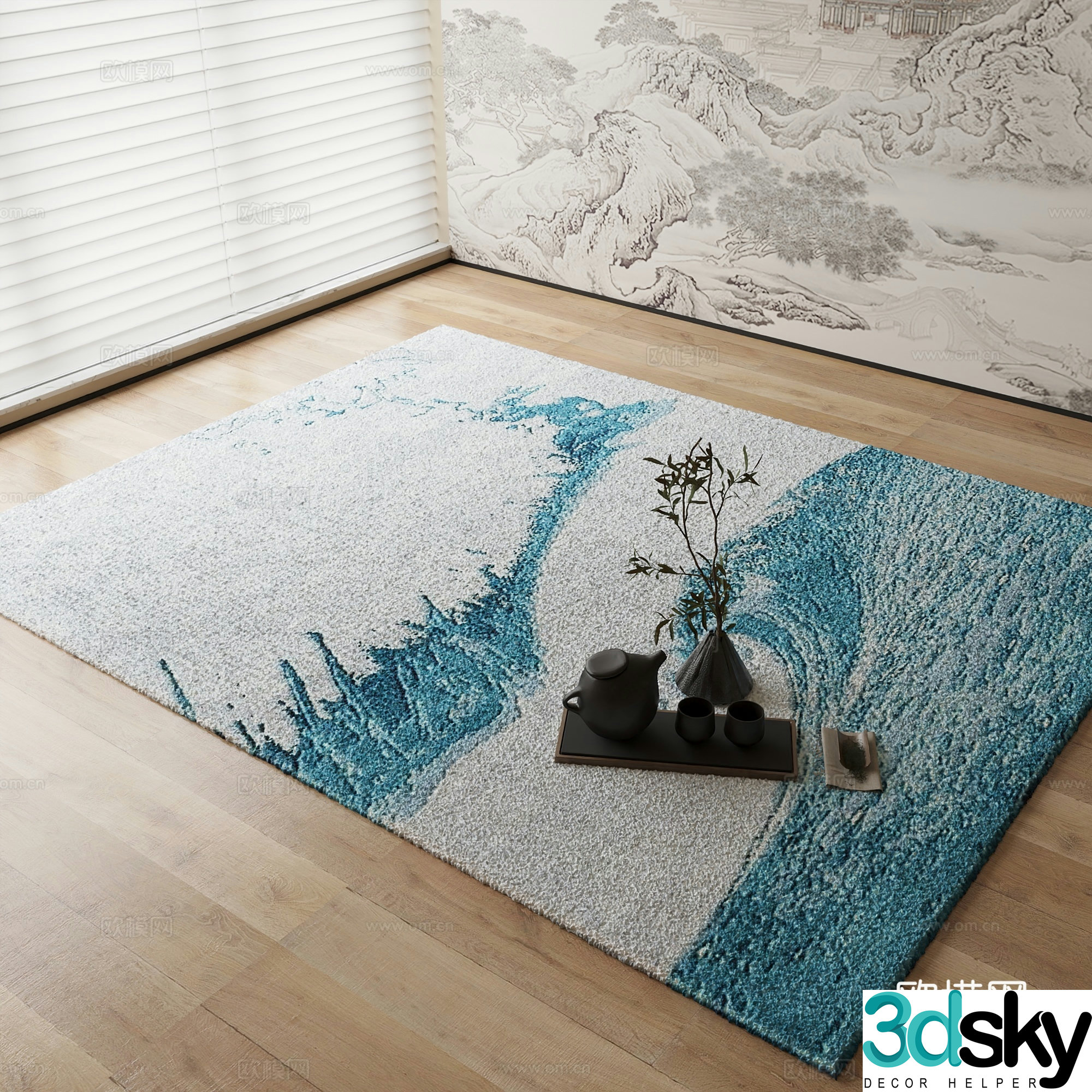 New Chinese carpet 3D model