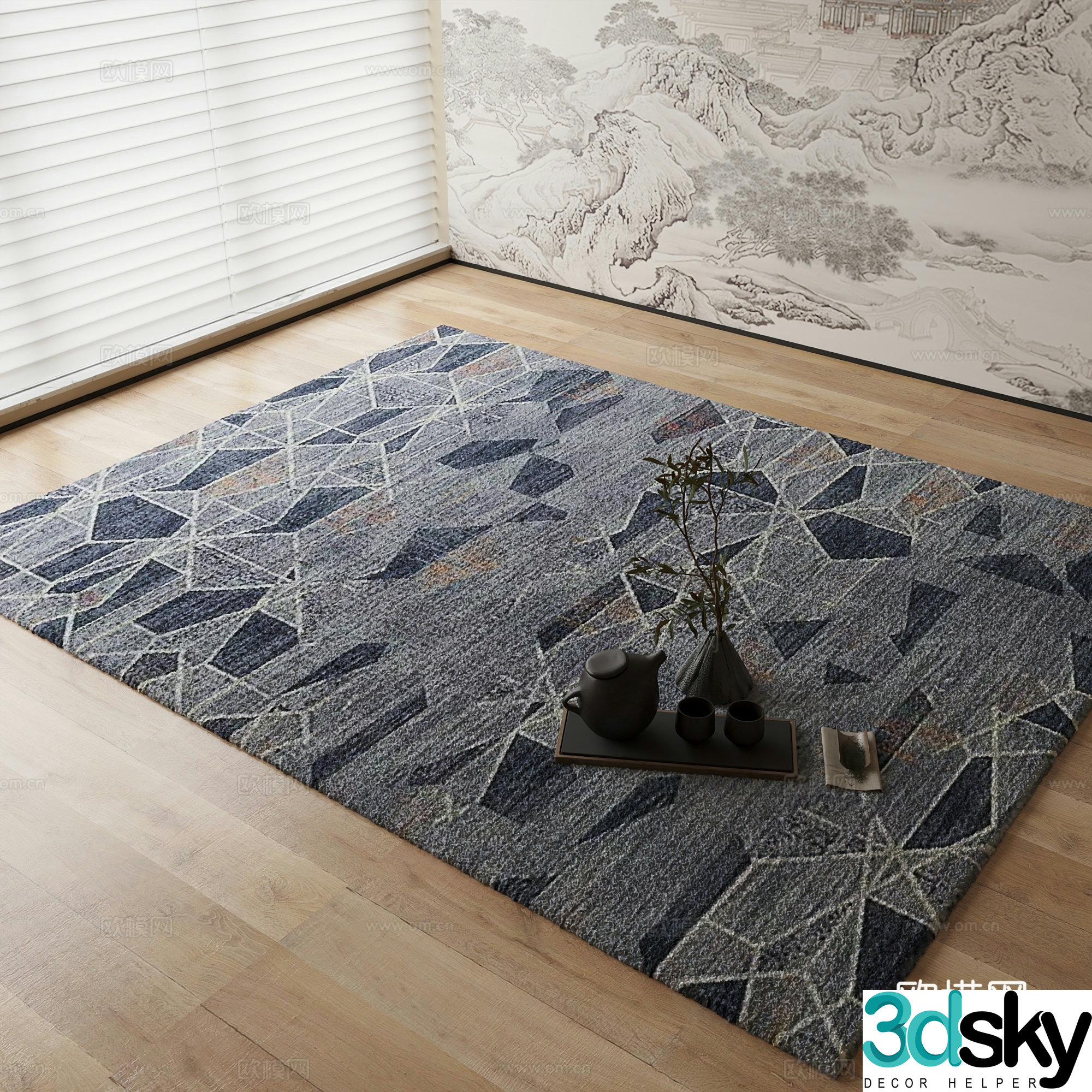 New Chinese carpet 3D model