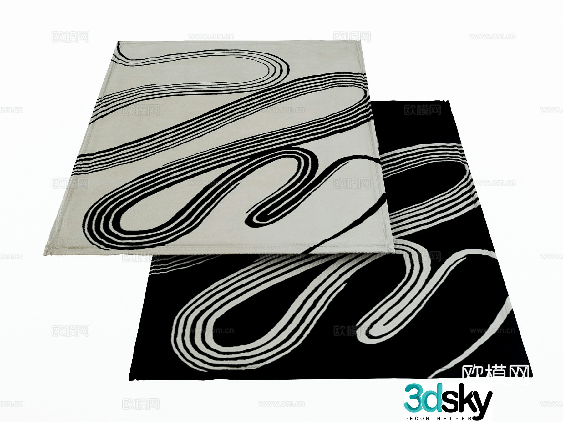 Modern carpet 3d model